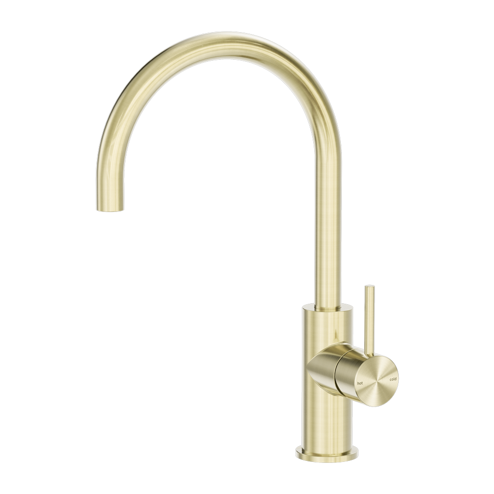 NERO ZEN KITCHEN MIXER 356MM BRUSHED GOLD