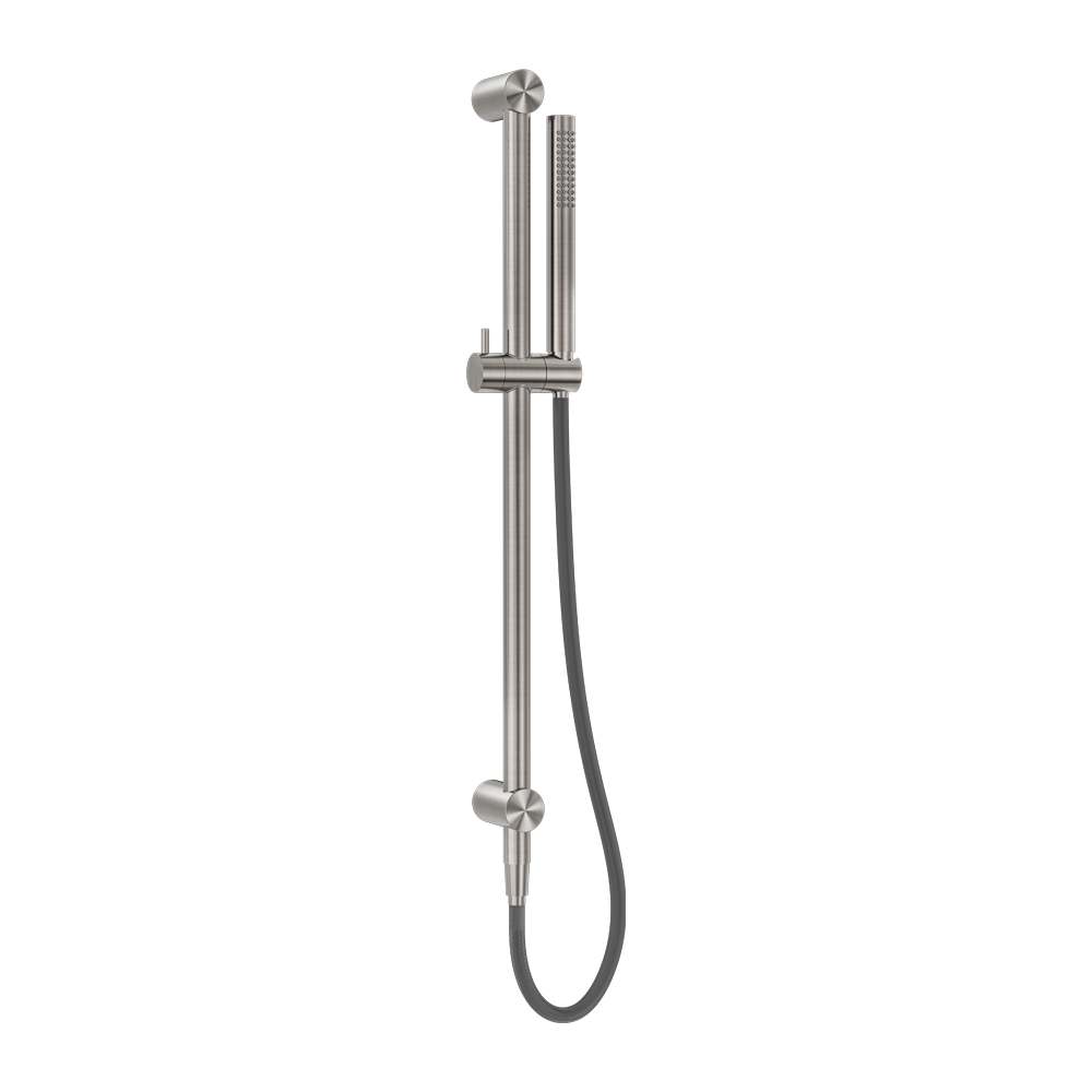 NERO ZEN SHOWER RAIL WITH OUTDOOR SHOWER HOSE BRUSHED NICKEL