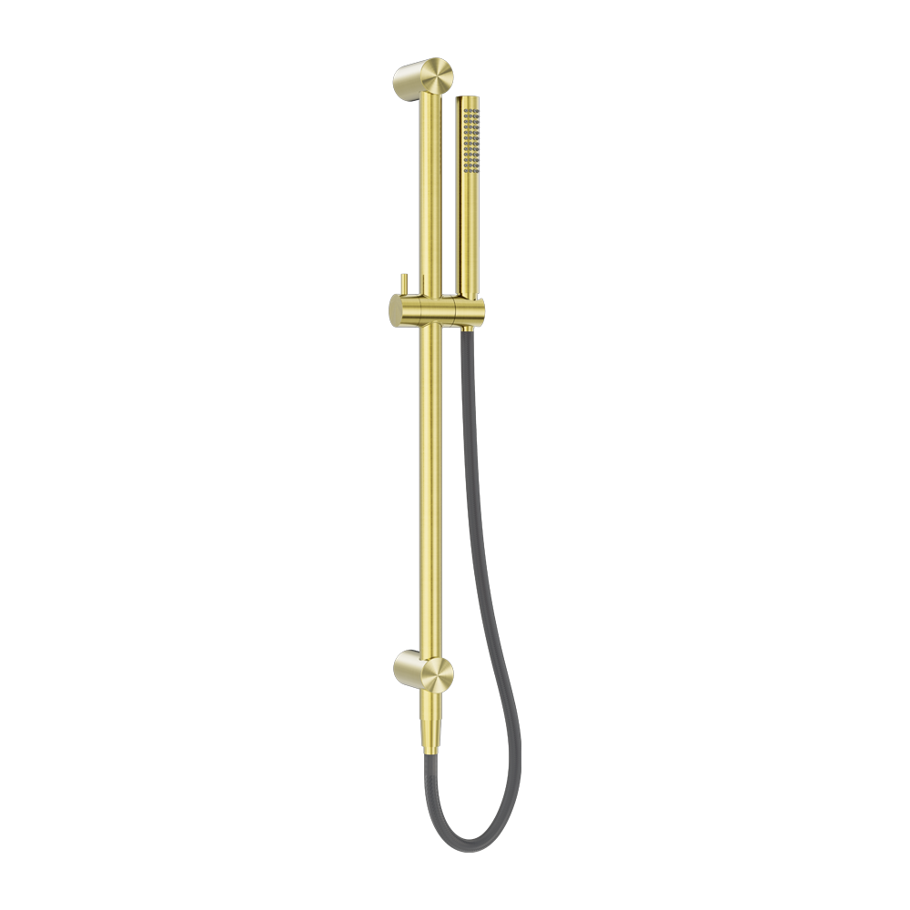 NERO ZEN SHOWER RAIL WITH OUTDOOR SHOWER HOSE BRUSHED GOLD