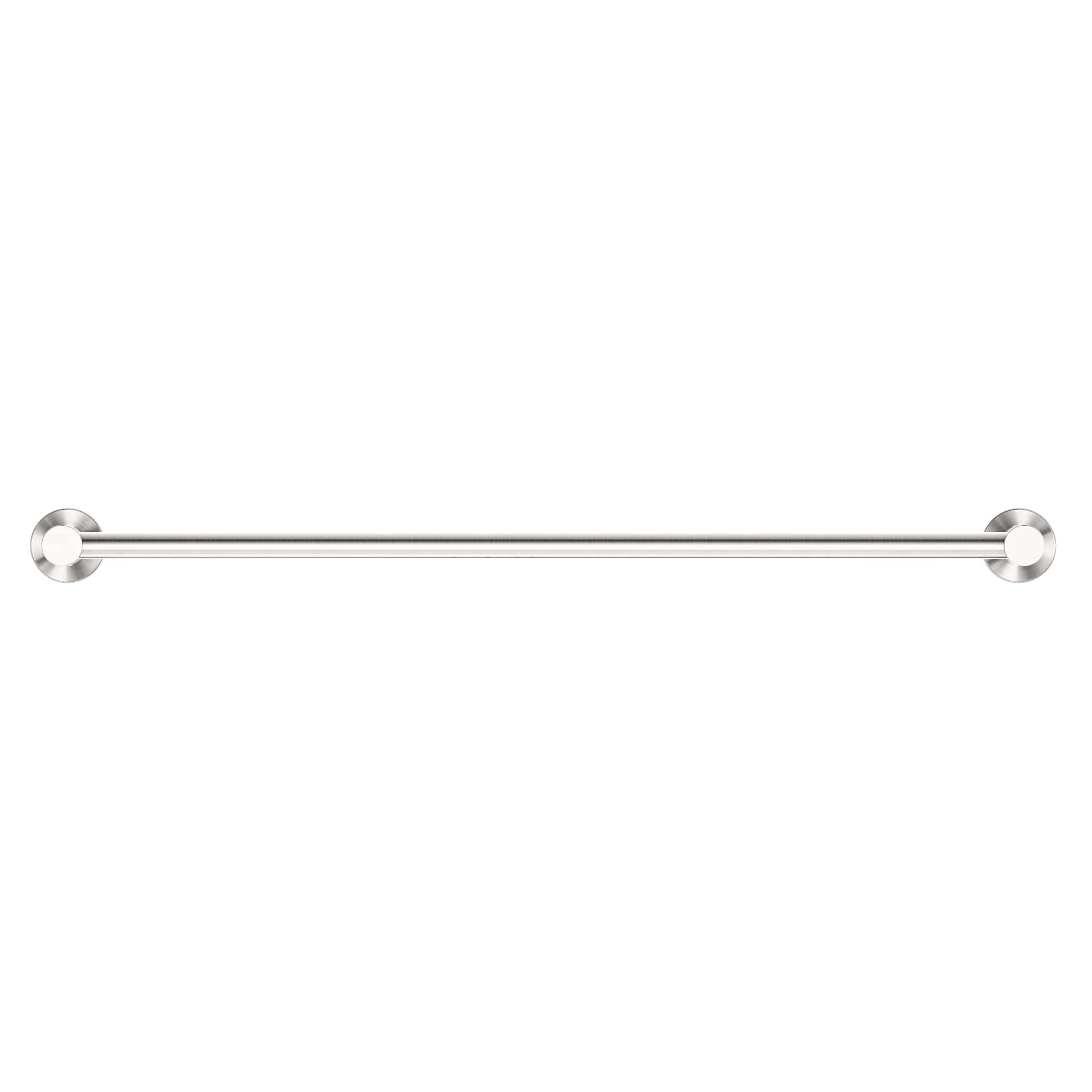 NERO MECCA SINGLE NON-HEATED TOWEL RAIL BRUSHED NICKEL (AVAILABLE IN 600MM AND 800MM)