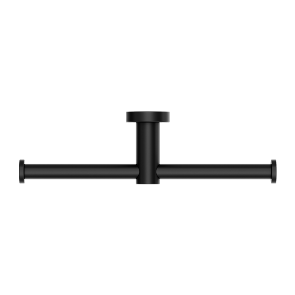 NERO MECCA DOUBLE TOILET ROLL HOLDER MATTE BLACK