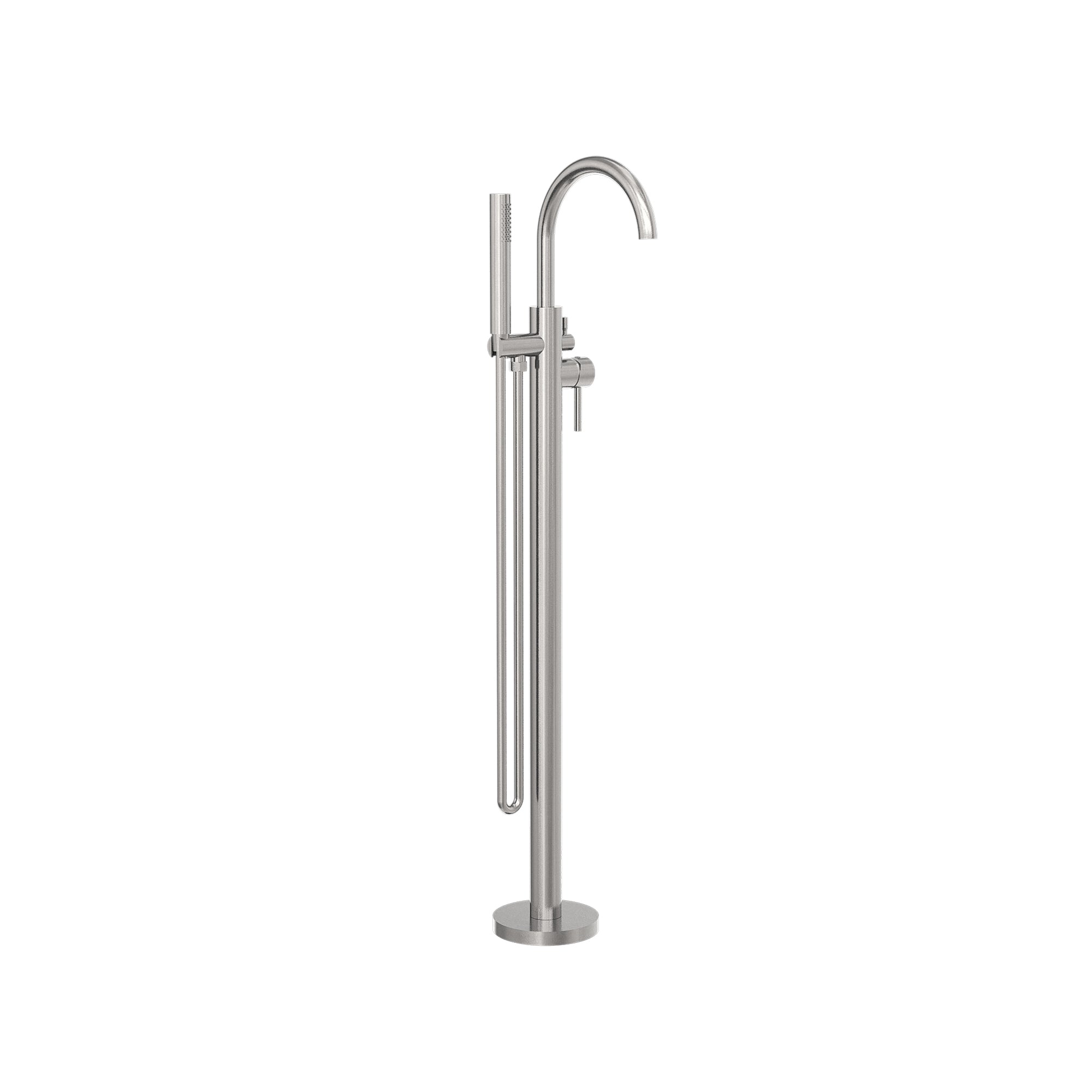 NERO MECCA FREESTANDING MIXER WITH HAND SHOWER BRUSHED NICKEL