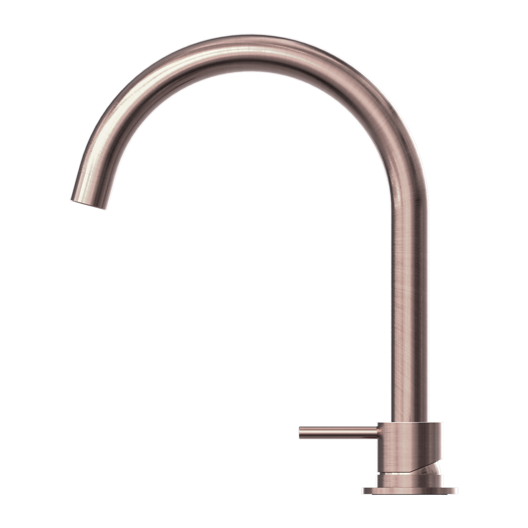 NERO MECCA HOB BASIN MIXER ROUND SWIVEL SPOUT BRUSHED BRONZE