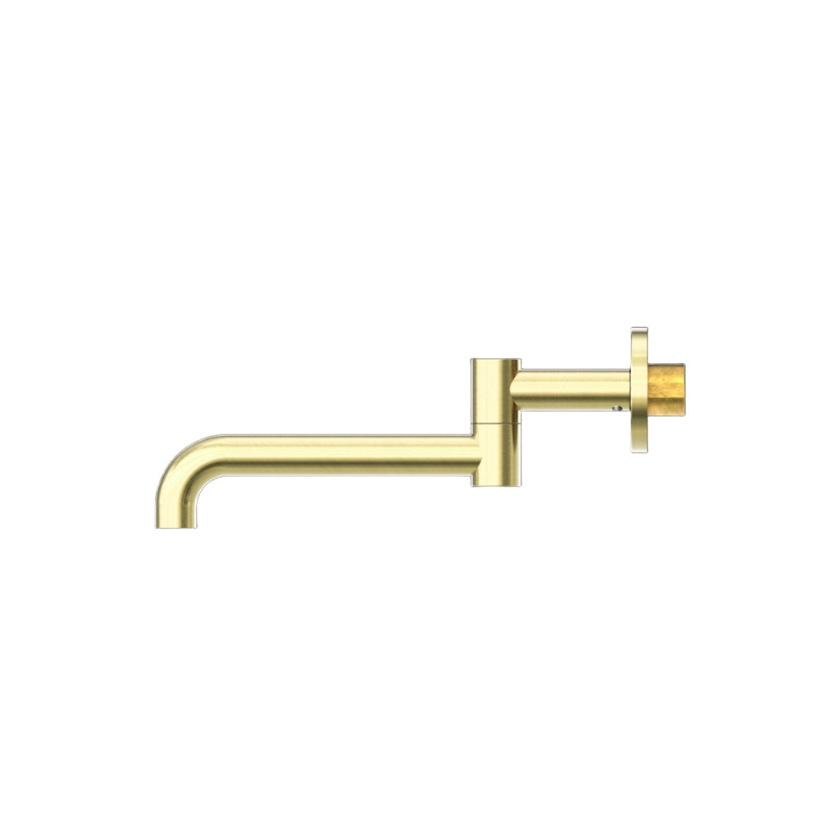 NERO MECCA WALL MOUNTED SWIVEL BASIN / BATH SPOUT BRUSHED GOLD