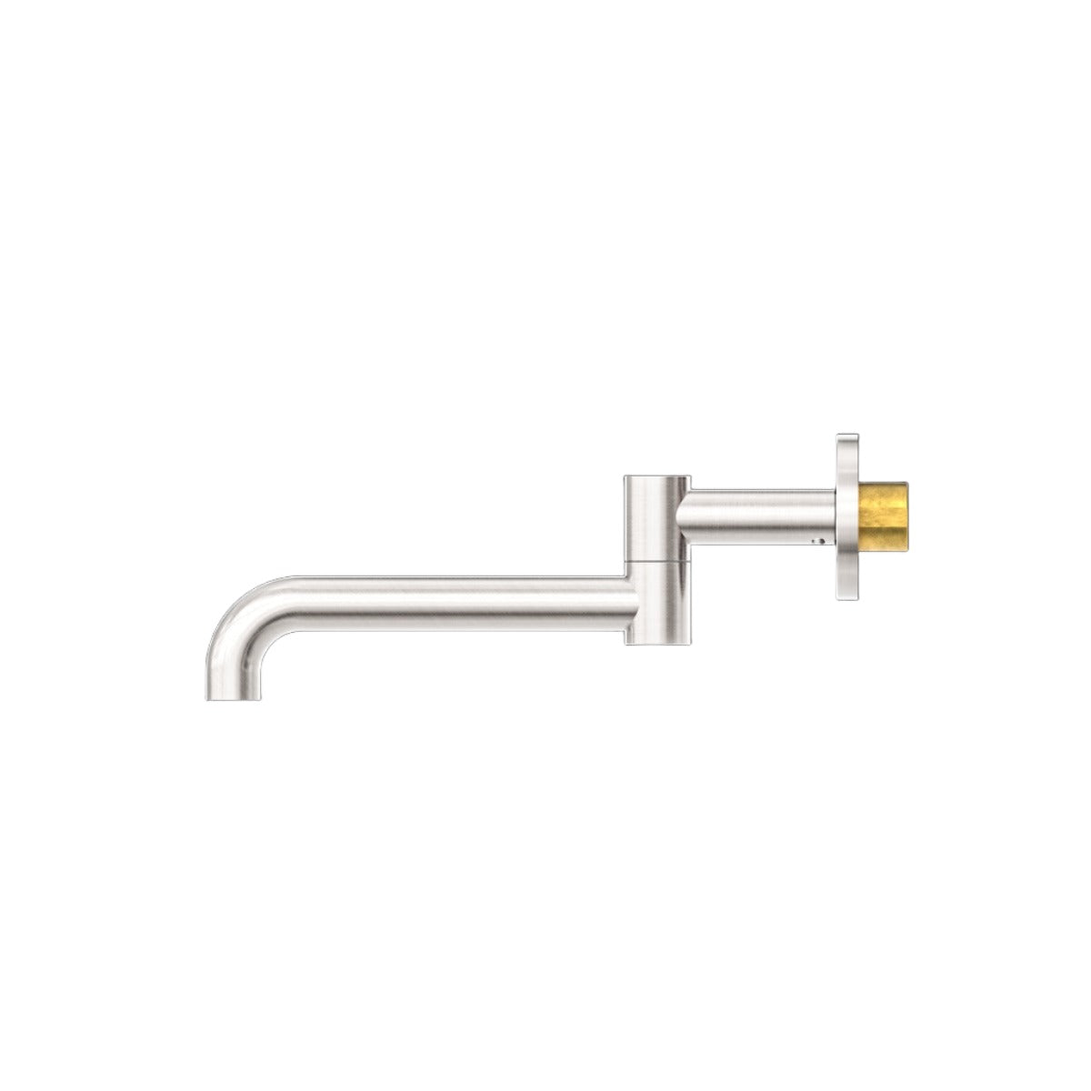 NERO MECCA WALL MOUNTED SWIVEL BASIN / BATH SPOUT BRUSHED NICKEL