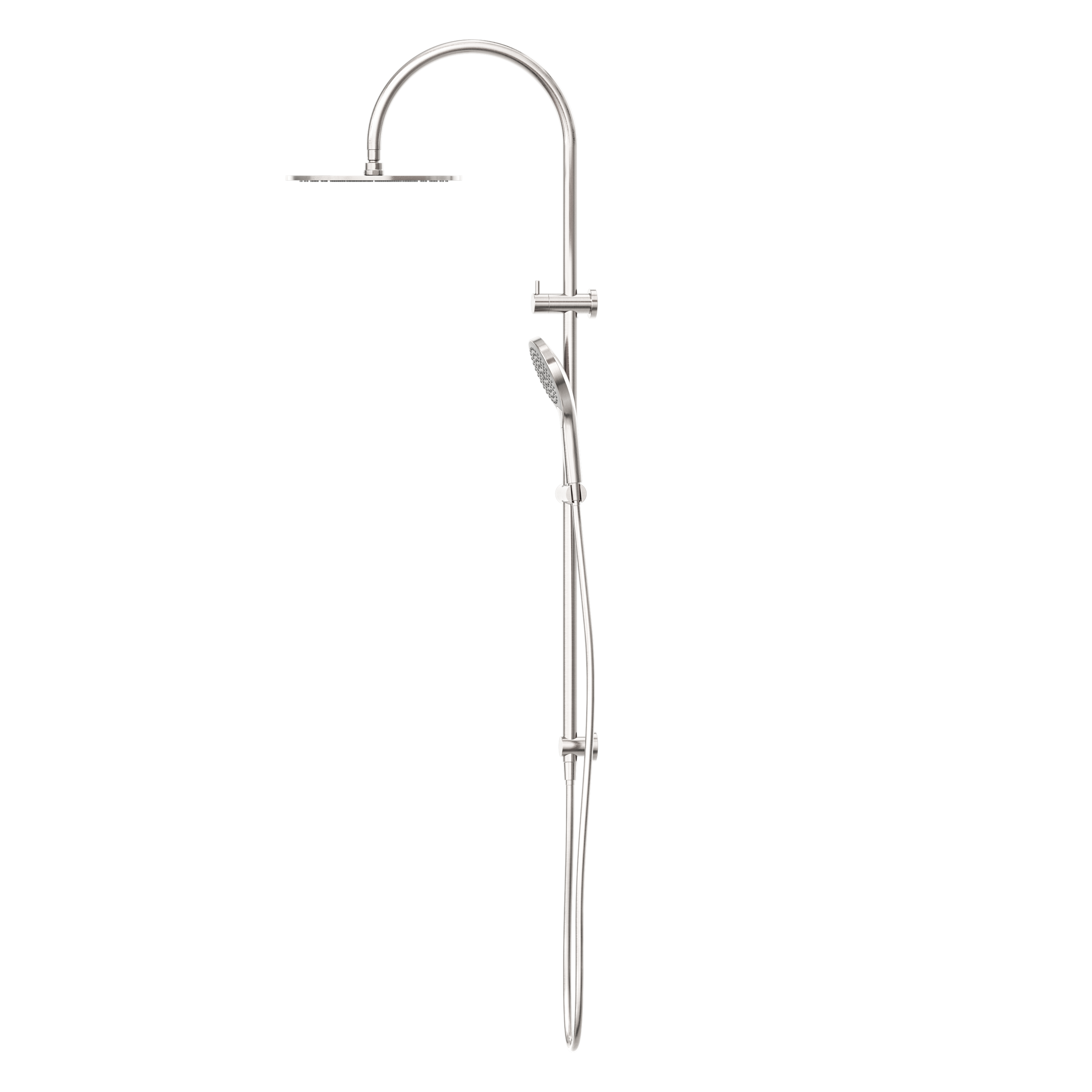 NERO MECCA TWIN SHOWER WITH AIR SHOWER II BRUSHED NICKEL