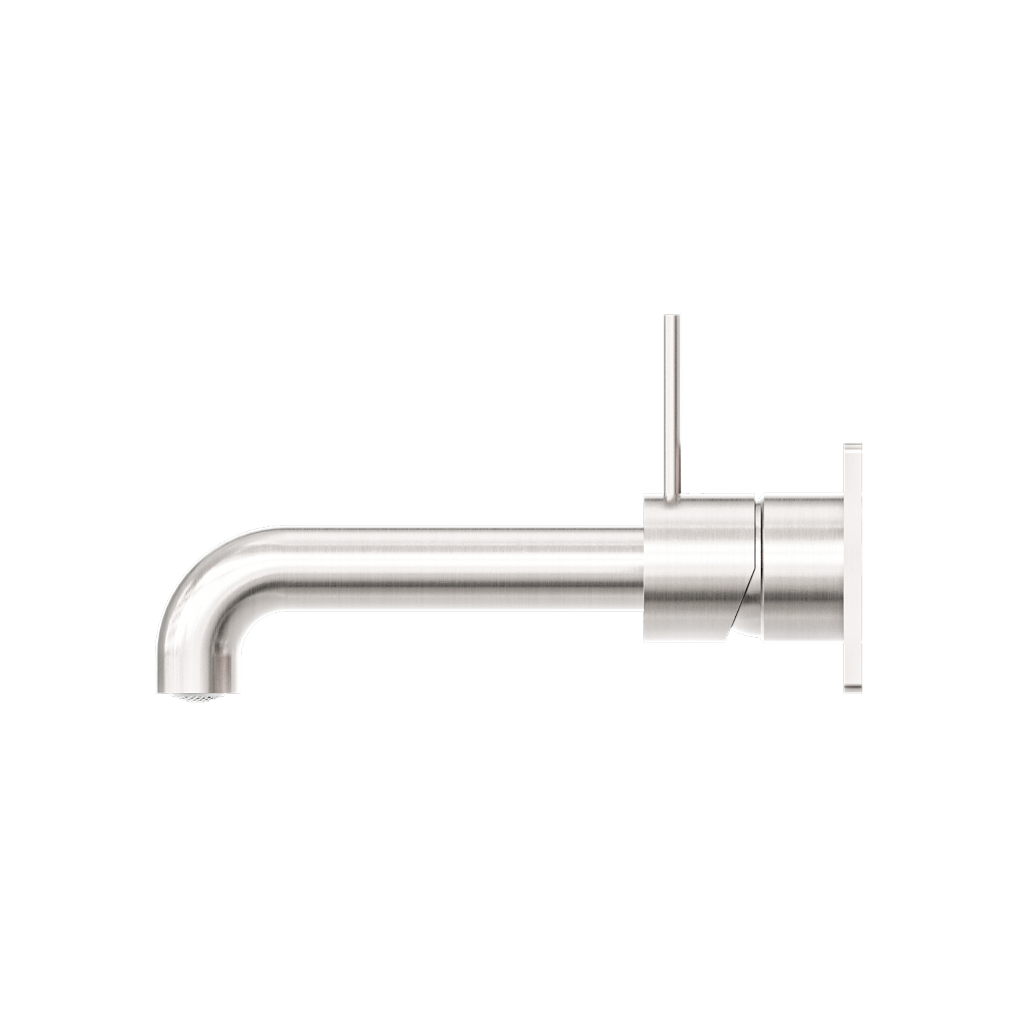 NERO MECCA WALL BASIN/ BATH MIXER HANDLE UP BRUSHED NICKEL (AVAILABLE IN 120MM,160MM, 185MM, 230MM AND 260MM)