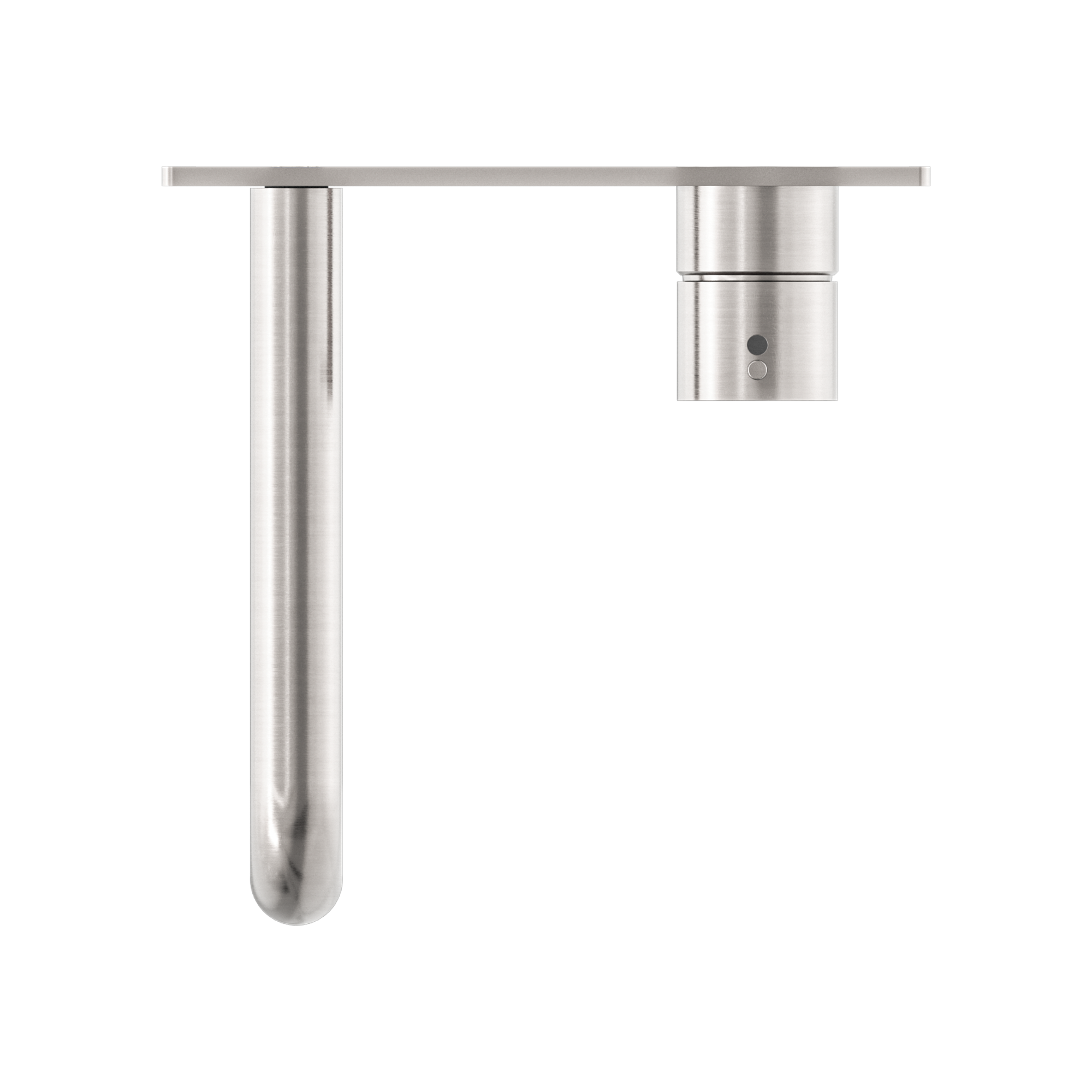 NERO MECCA WALL BASIN/ BATH MIXER HANDLE UP BRUSHED NICKEL (AVAILABLE IN 120MM,160MM, 185MM, 230MM AND 260MM)