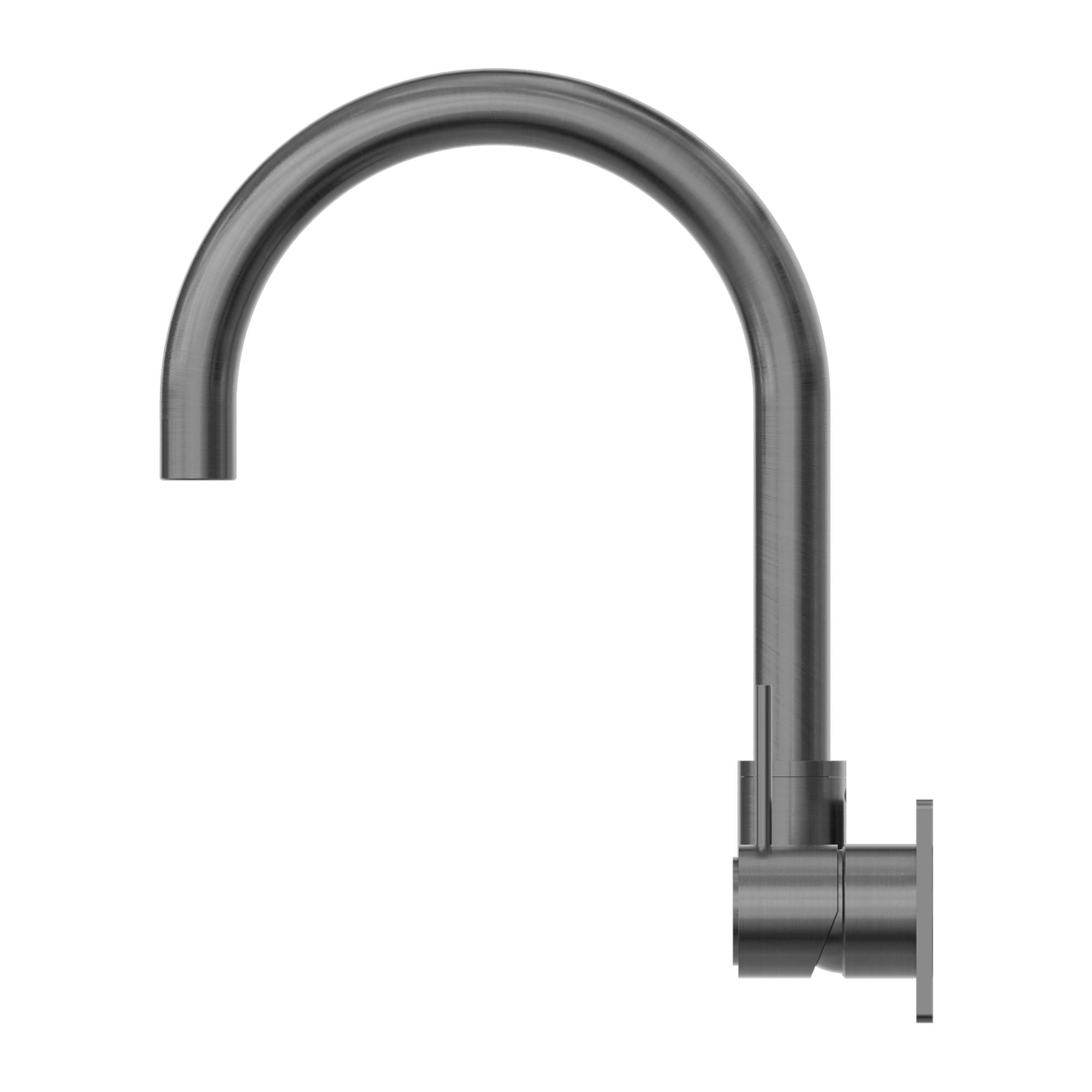 NERO MECCA WALL BASIN/ BATH MIXER SWIVEL SPOUT HANDLE UP GUN METAL