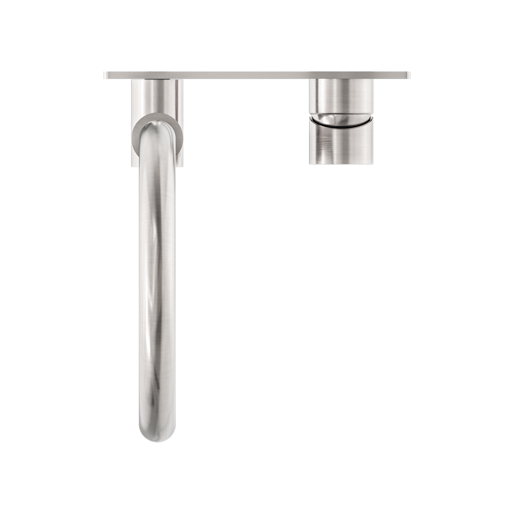 NERO MECCA WALL BASIN/ BATH MIXER SWIVEL SPOUT BRUSHED NICKEL