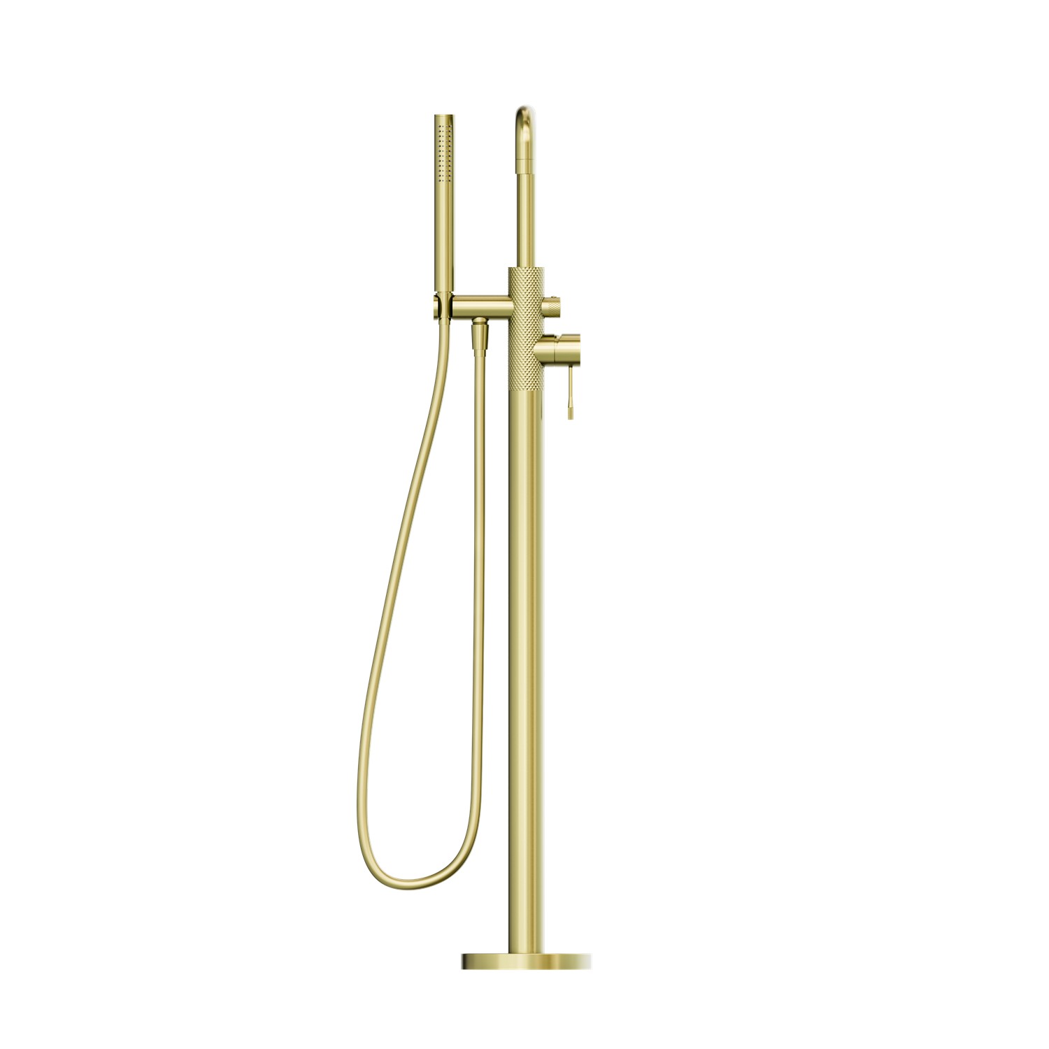 NERO OPAL FREESTANDING BATH MIXER WITH HAND SHOWER 1055MM BRUSHED GOLD