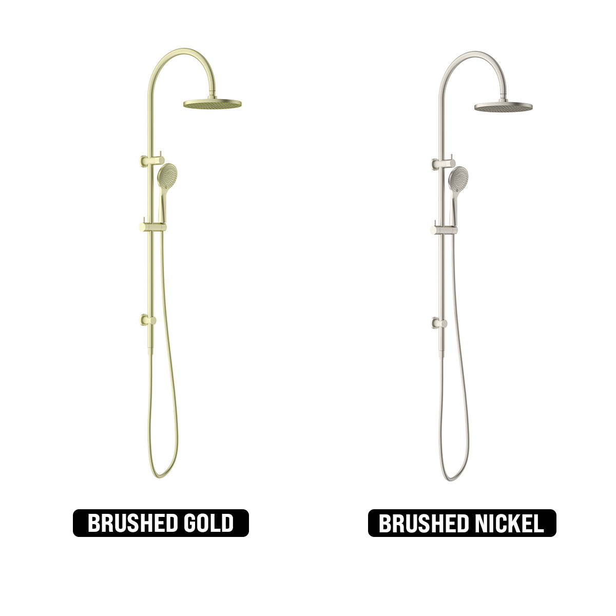 NERO OPAL TWIN SHOWER WITH AIR SHOWER 339MM BRUSHED GOLD