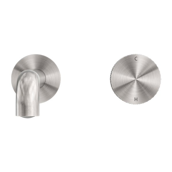 NERO OPAL PROGRESSIVE WALL BASIN / BATH SET BRUSHED NICKEL (AVAILABLE IN 120MM, 160MM, 185MM, 230MM AND 260MM)