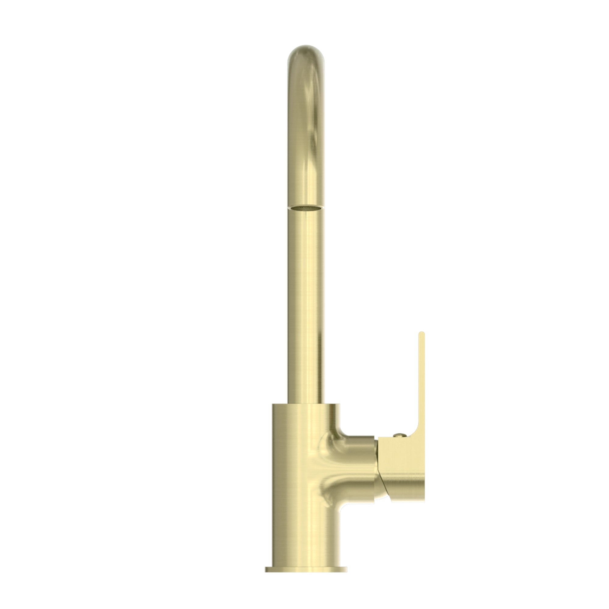 NERO BIANCA KITCHEN MIXER GOOSENECK SPOUT 339MM BRUSHED GOLD