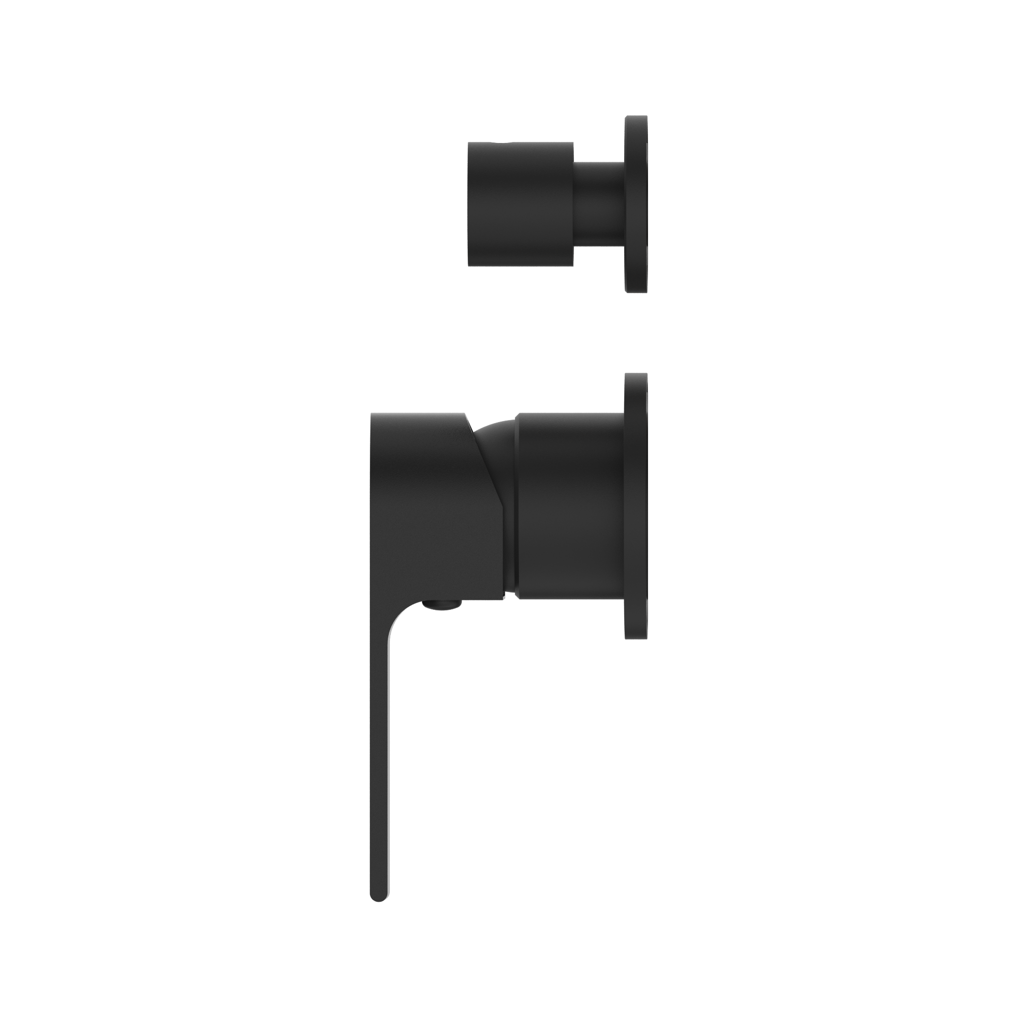 NERO BIANCA SHOWER MIXER DIVERTER SEPARATE BACK PLATE MATTE BLACK