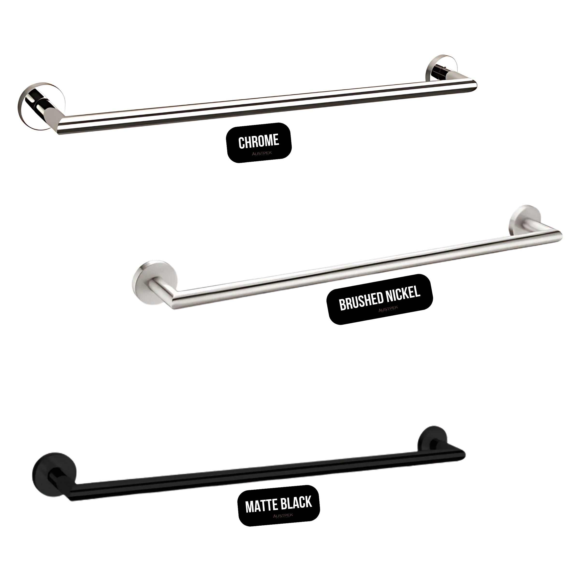 NERO DOLCE SINGLE TOWEL RAIL MATTE BLACK 700MM