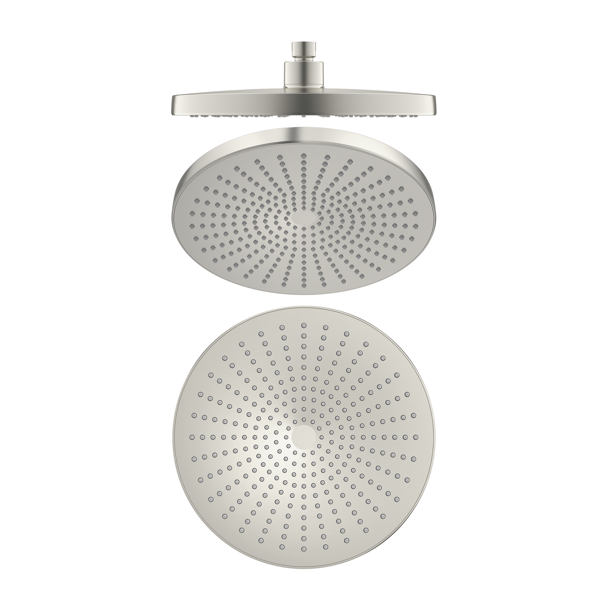 NERO OPAL ROUND SHOWER HEAD 250MM BRUSHED NICKEL