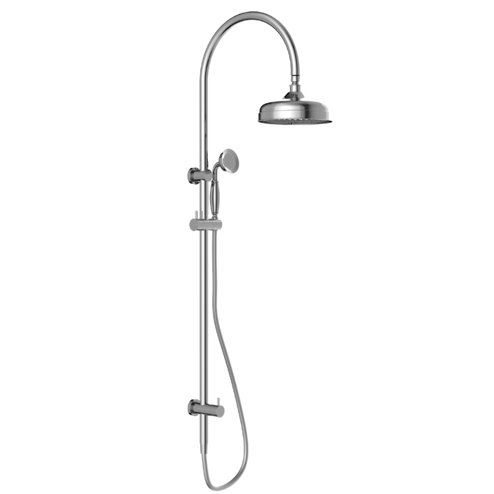 NERO YORK TWIN SHOWER WITH METAL HAND SHOWER CHROME