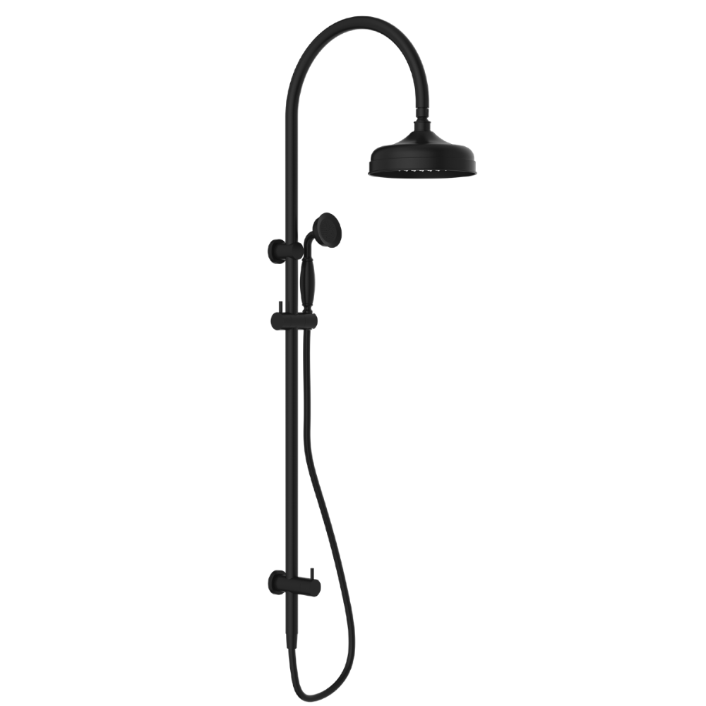 NERO YORK TWIN SHOWER WITH METAL HAND SHOWER MATTE BLACK