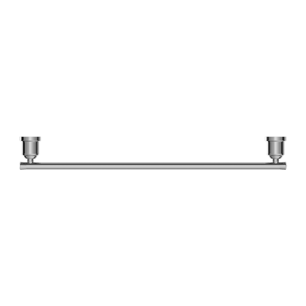 NERO YORK NON-HEATED SINGLE TOWEL RAIL 600MM CHROME