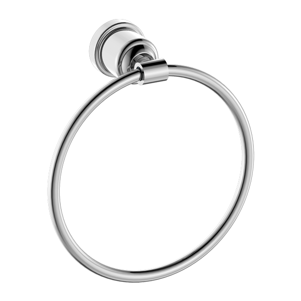 NERO YORK TOWEL RING 199MM CHROME