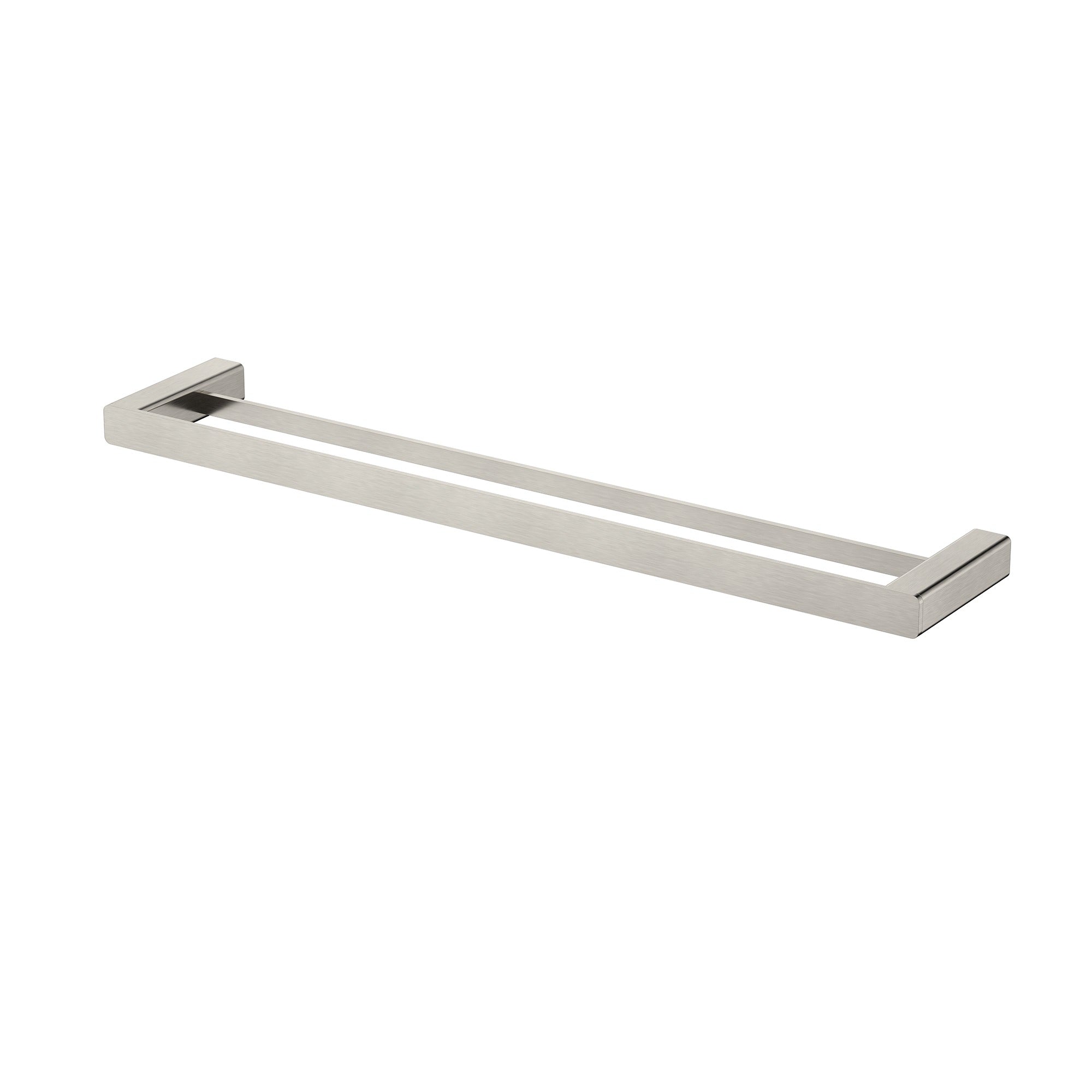 MODERN NATIONAL NOVA DOUBLE TOWEL RAIL 600MM BRUSHED NICKEL