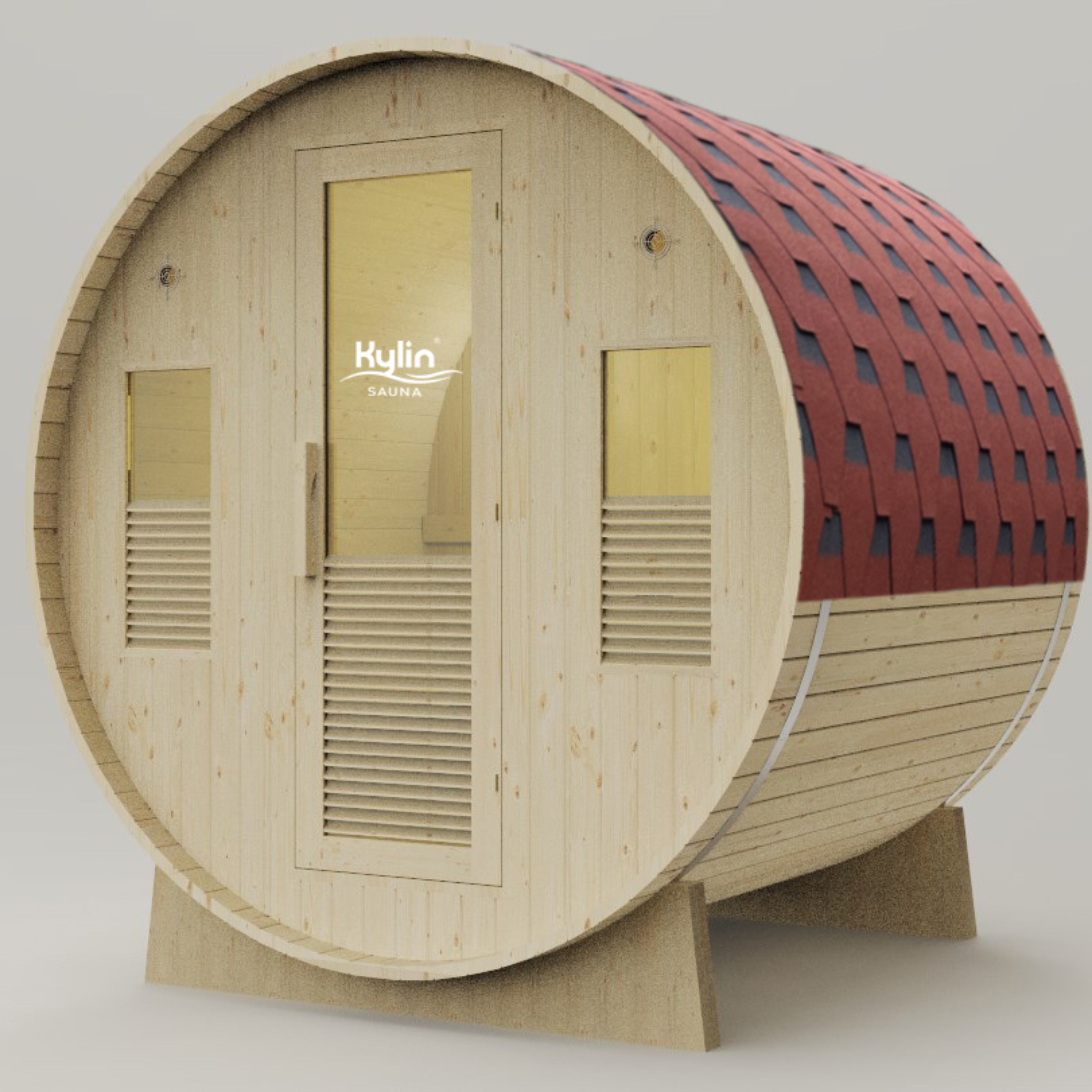 KYLIN 4-6 PERSON OUTDOOR BARREL SAUNA