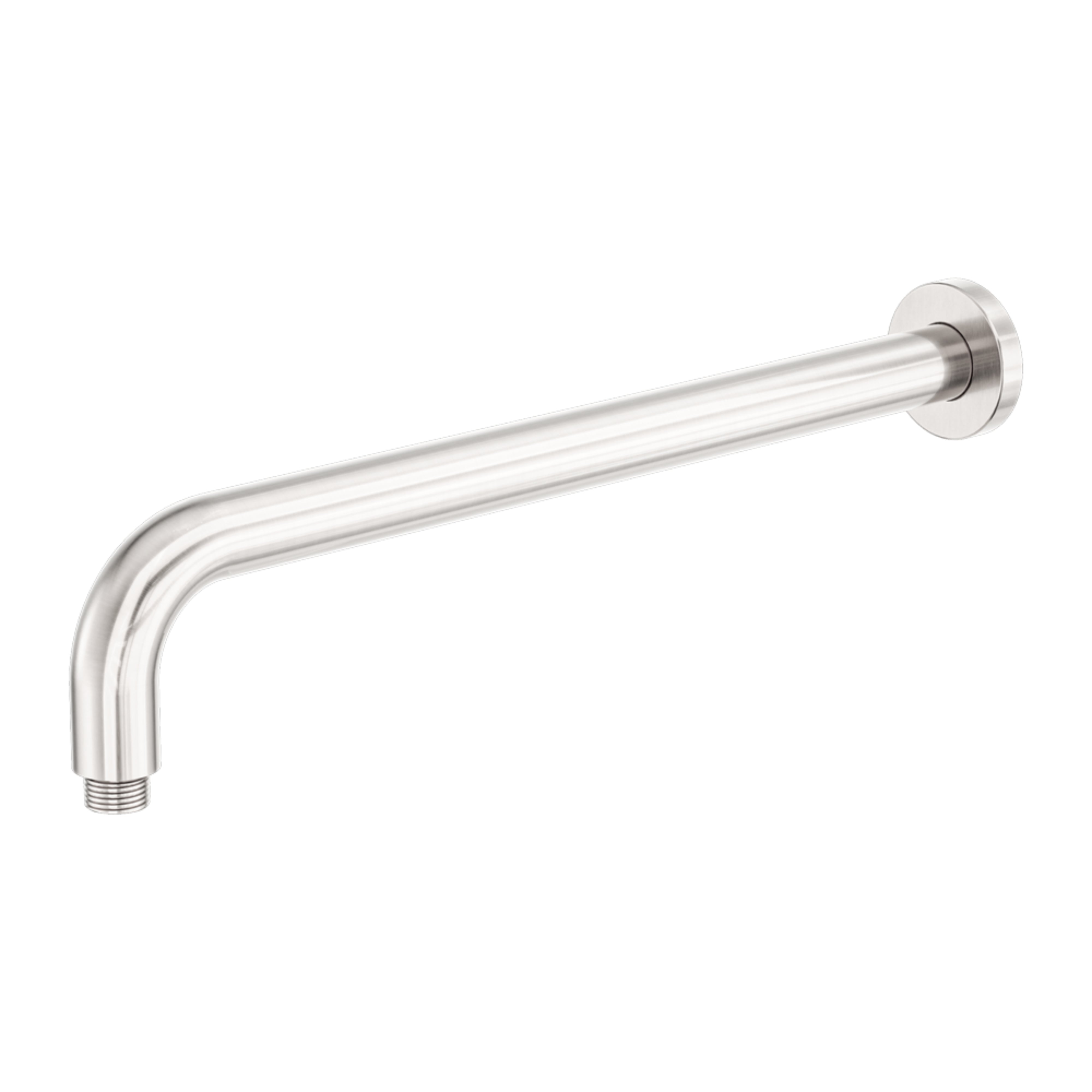 NERO ZEN ROUND SHOWER ARM 400MM BRUSHED NICKEL