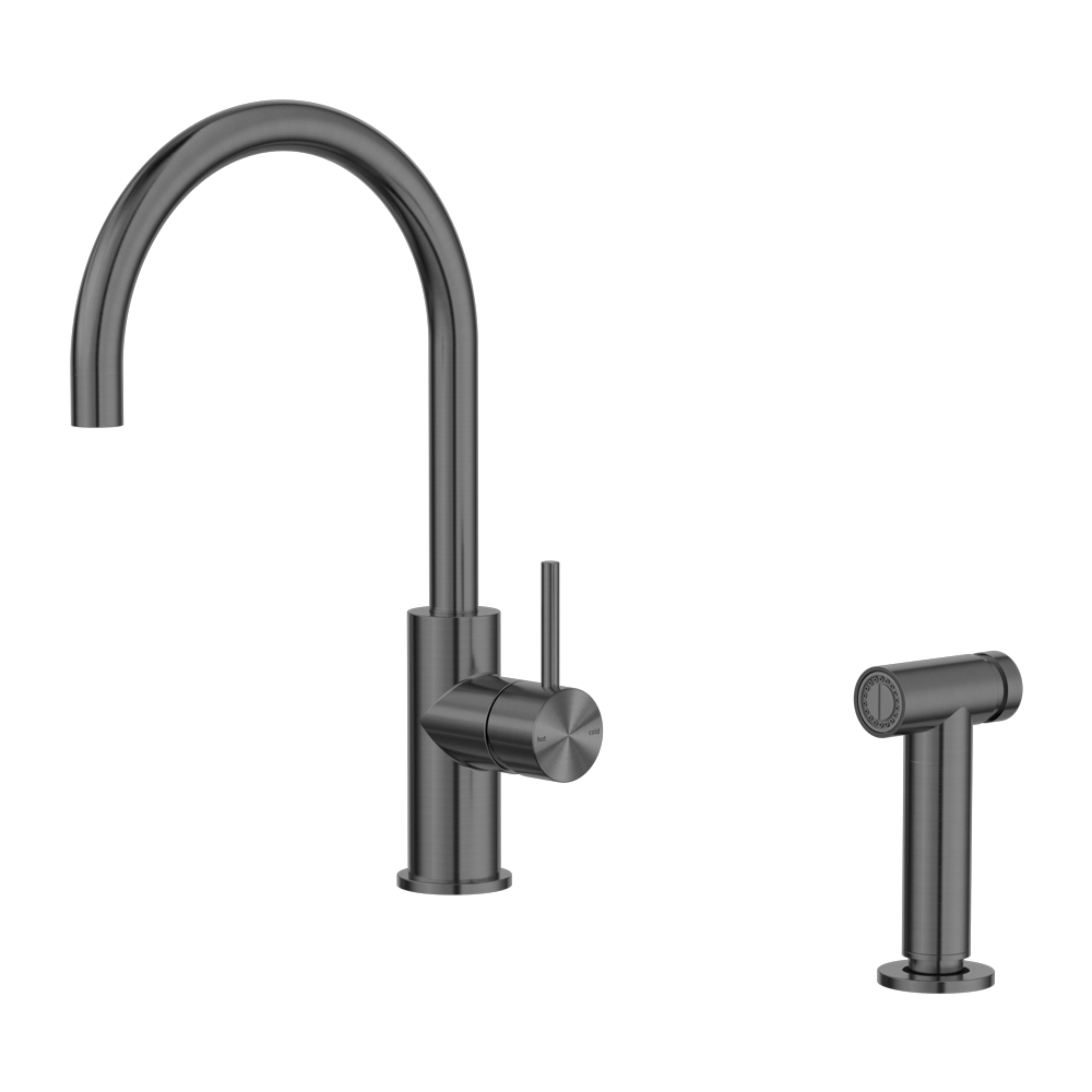 NERO ZEN PULL-OUT SINK MIXER WITH HAND SPRAY 356MM GRAPHITE