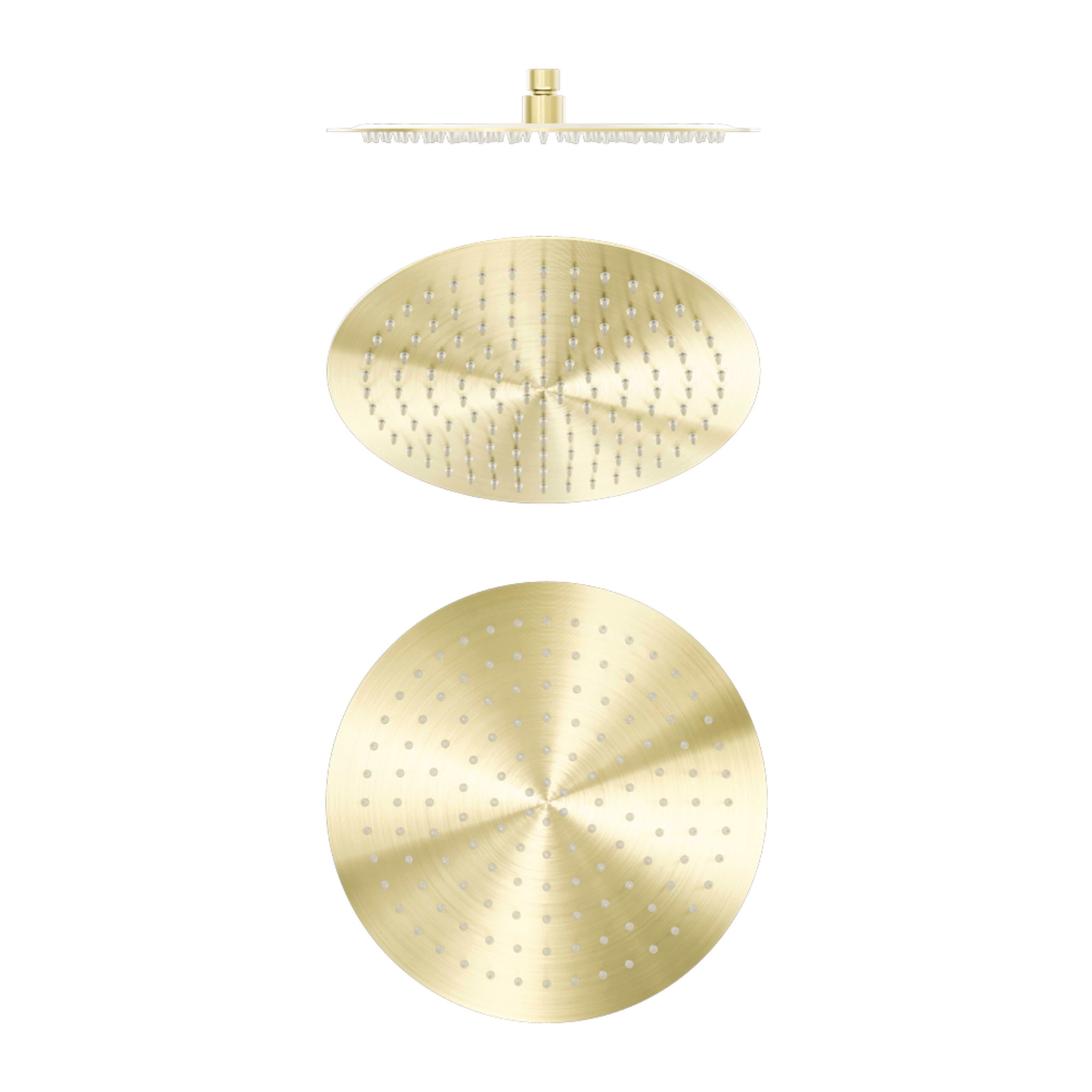 NERO ZEN ROUND SHOWER HEAD 300MM BRUSHED GOLD