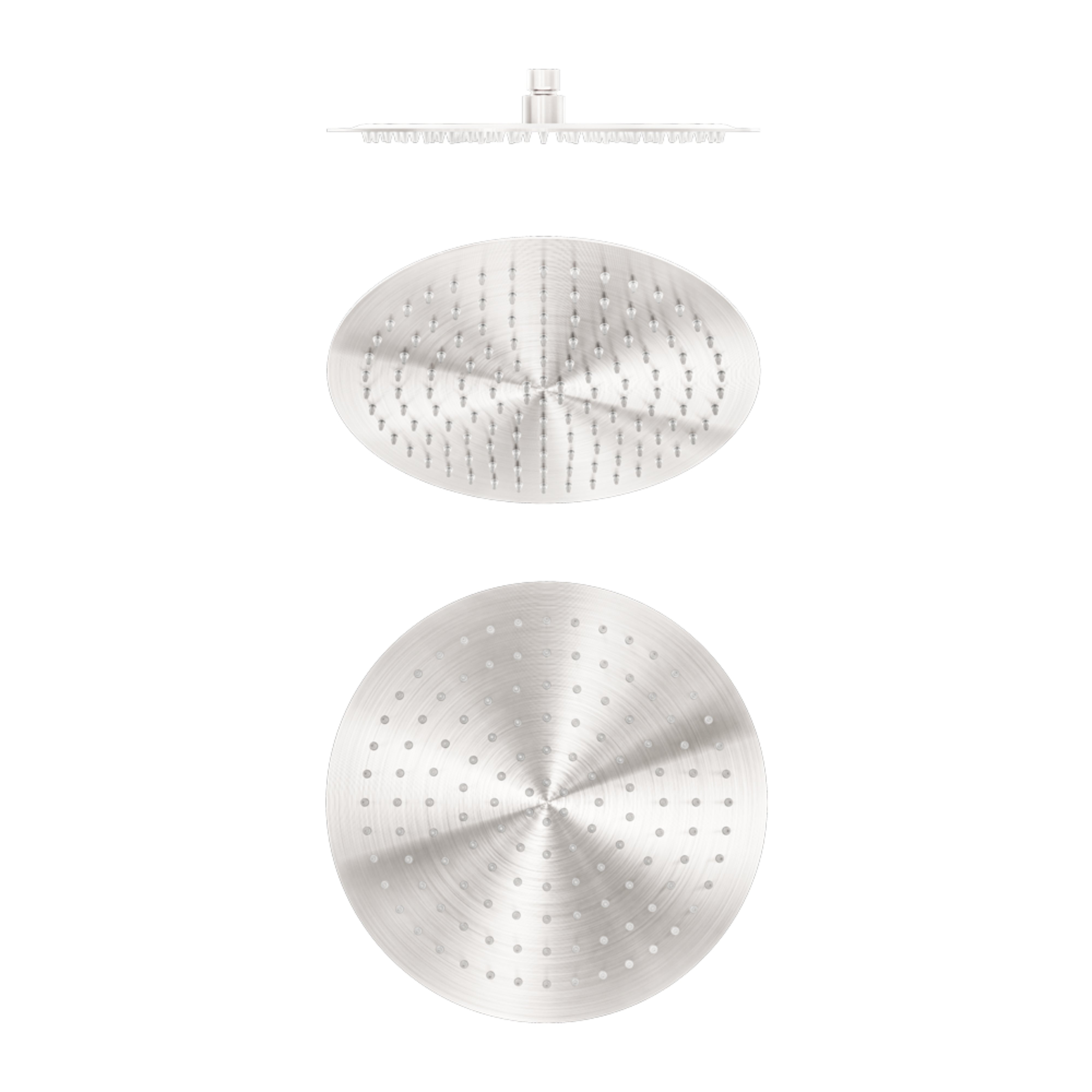 NERO ZEN ROUND SHOWER HEAD 300MM BRUSHED NICKEL