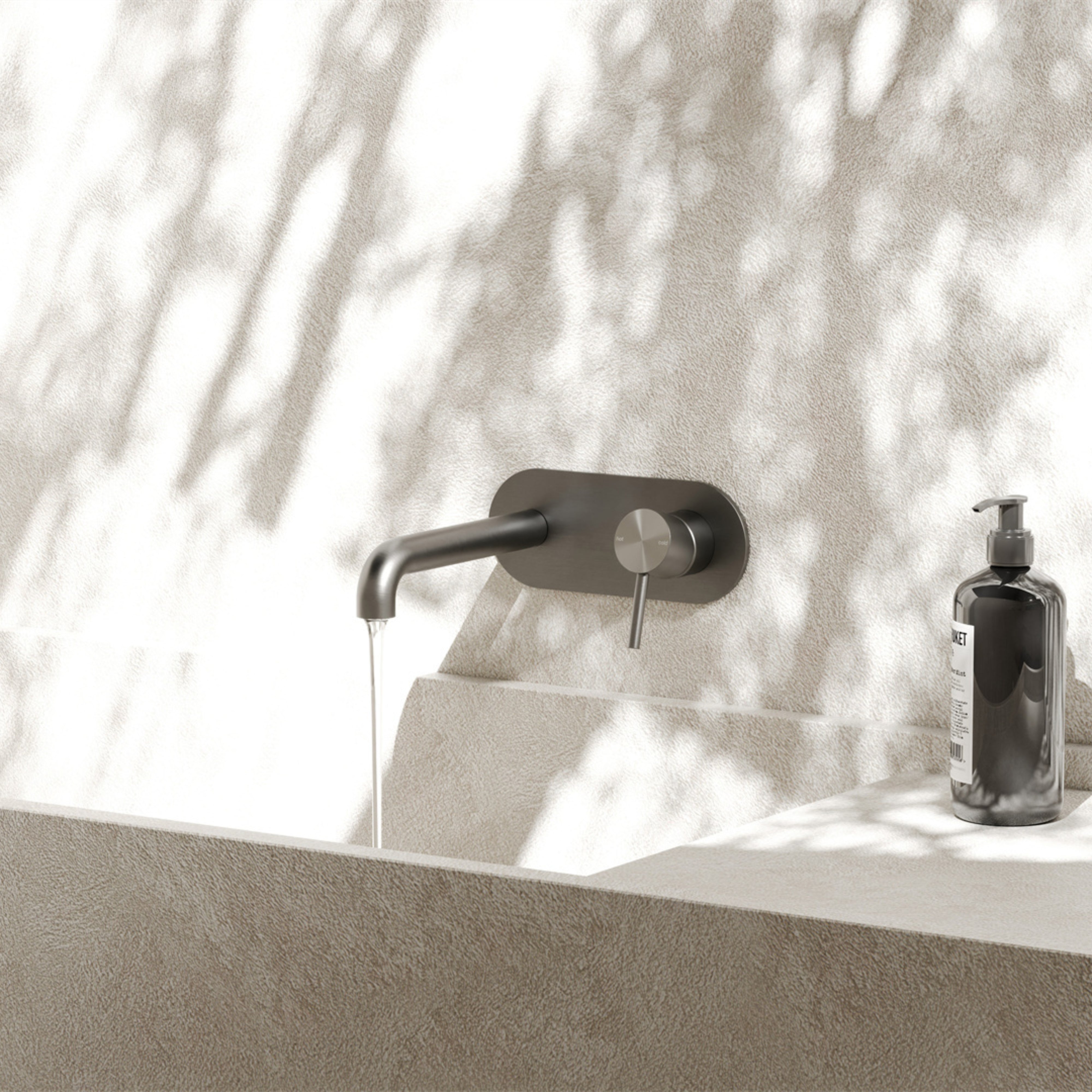 NERO ZEN WALL BASIN / BATH MIXER 230MM GRAPHITE