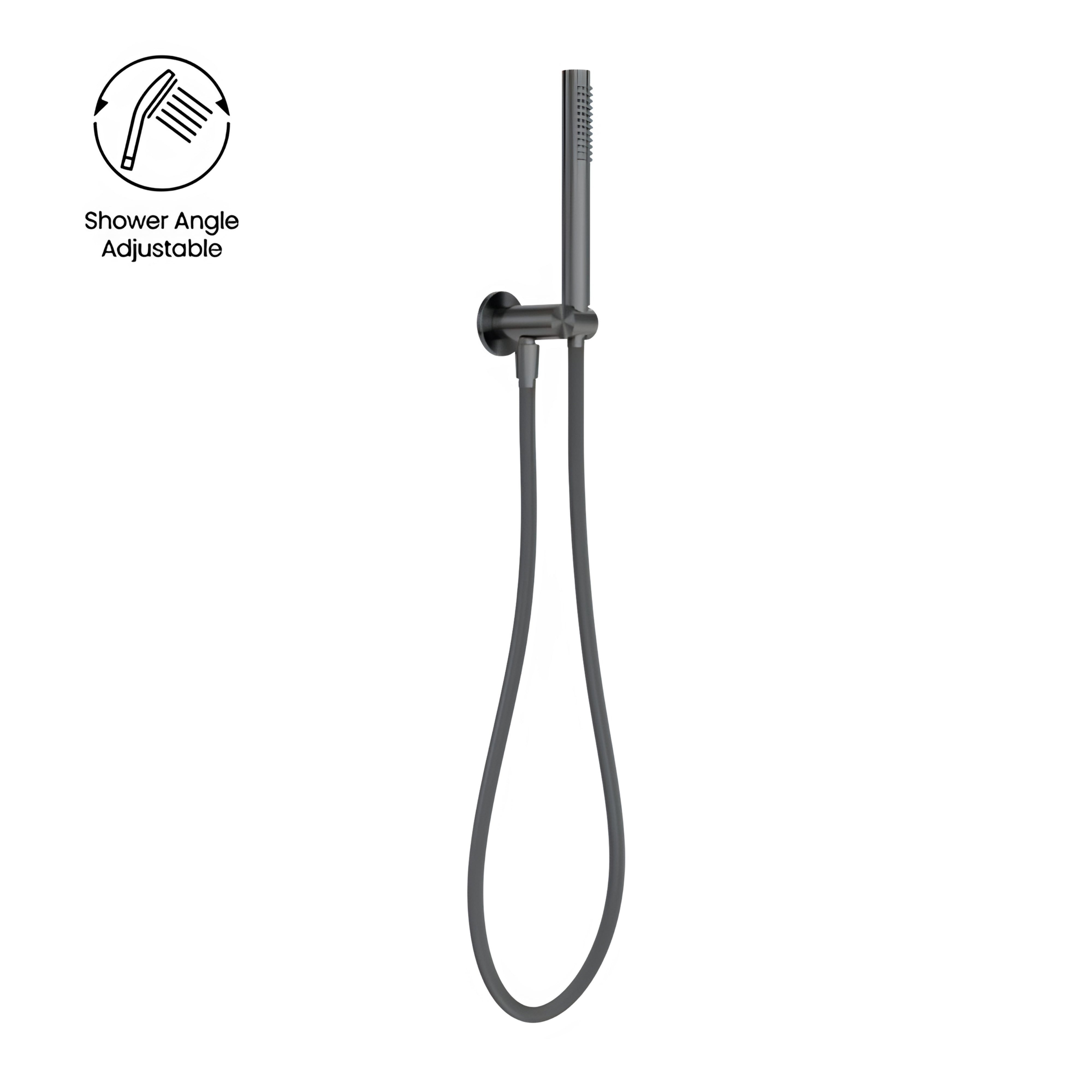 NERO ZEN SHOWER ON BRACKET WITH OUTDOOR SHOWER HOSE GRAPHITE