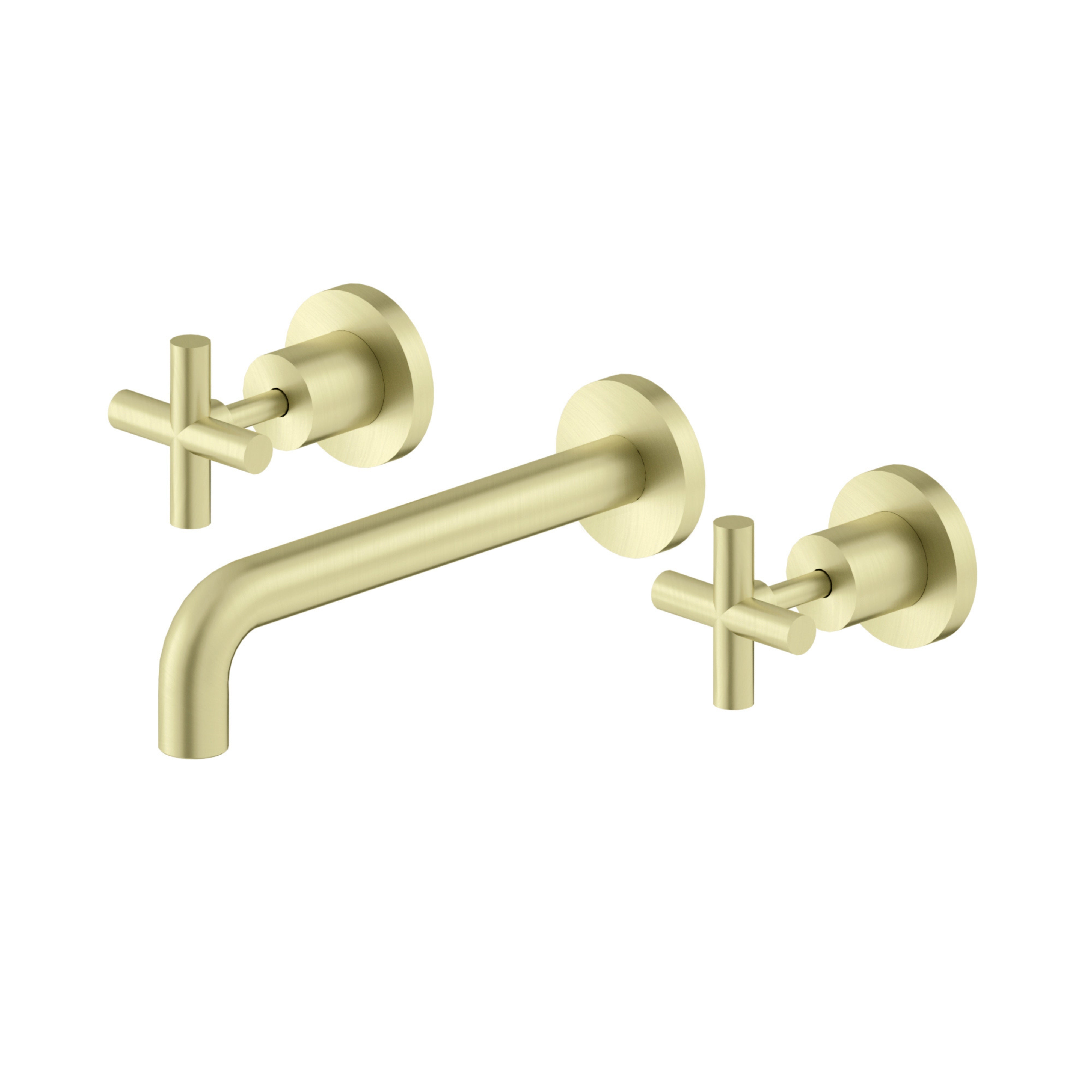 NERO X PLUS WALL BASIN SET BRUSHED GOLD (AVAILABLE IN 180MM AND 215MM)