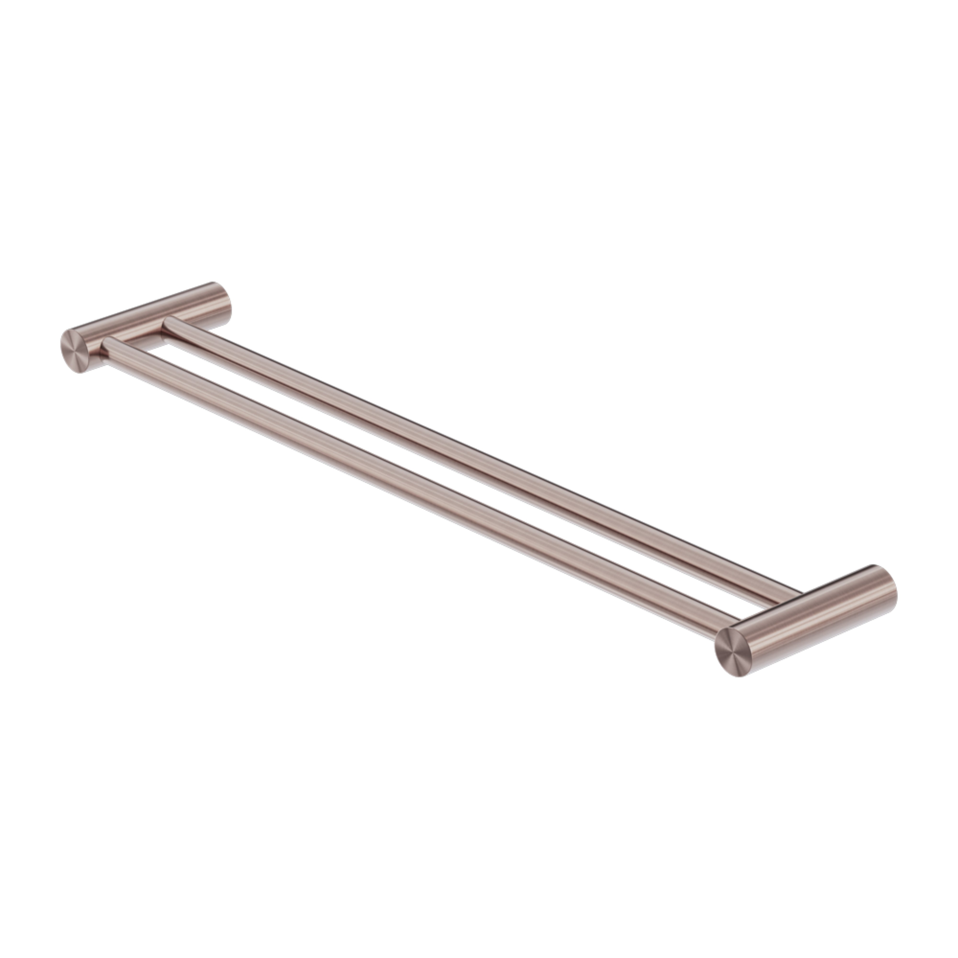 NERO ZEN NON-HEATED DOUBLE TOWEL RAIL BRUSHED BRONZE (AVAILABLE IN 600MM AND 800MM)