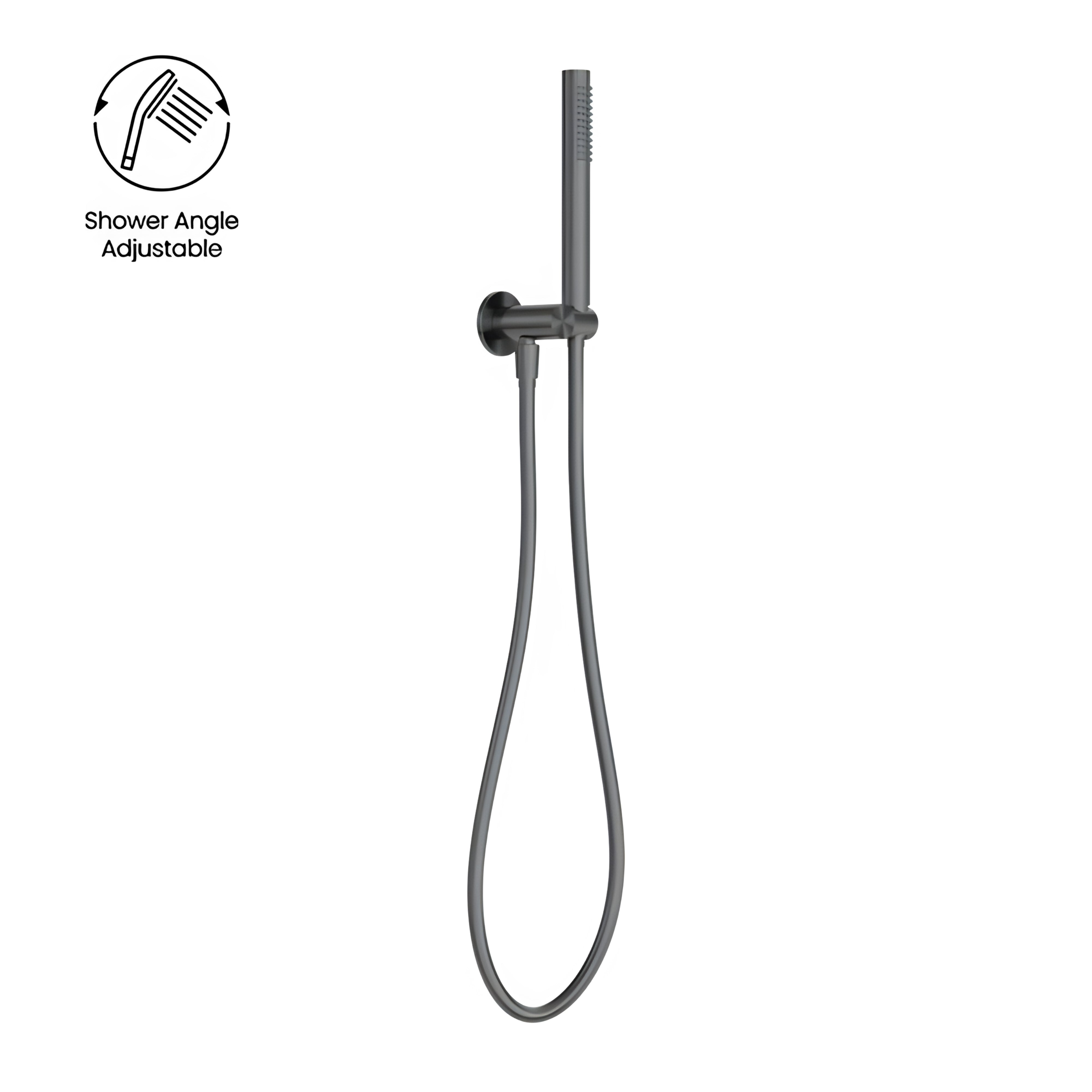 NERO ZEN SHOWER ON BRACKET GRAPHITE