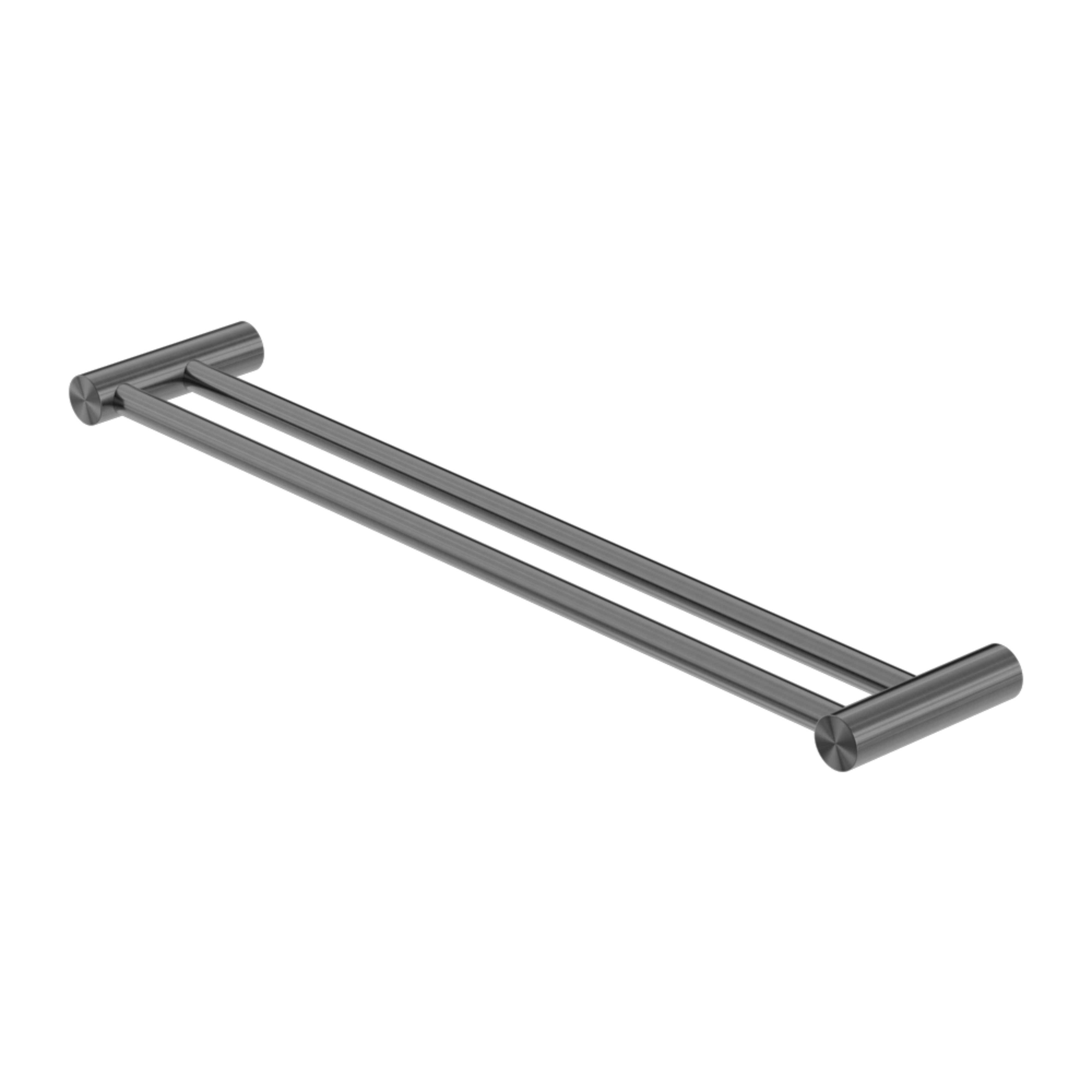 NERO ZEN NON-HEATED DOUBLE TOWEL RAIL GRAPHITE (AVAILABLE IN 600MM AND 800MM)