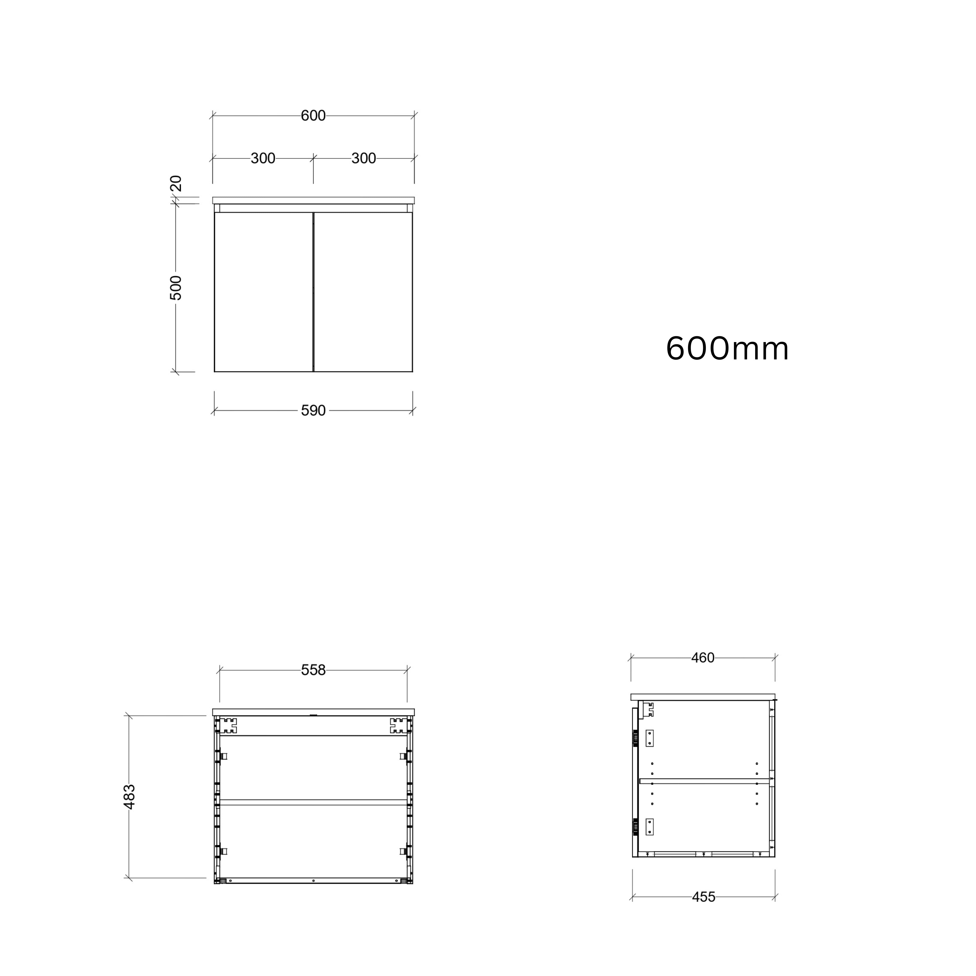 TIMBERLINE NEVADA CUSTOM WALL HUNG VANITY (ALL SIZING)