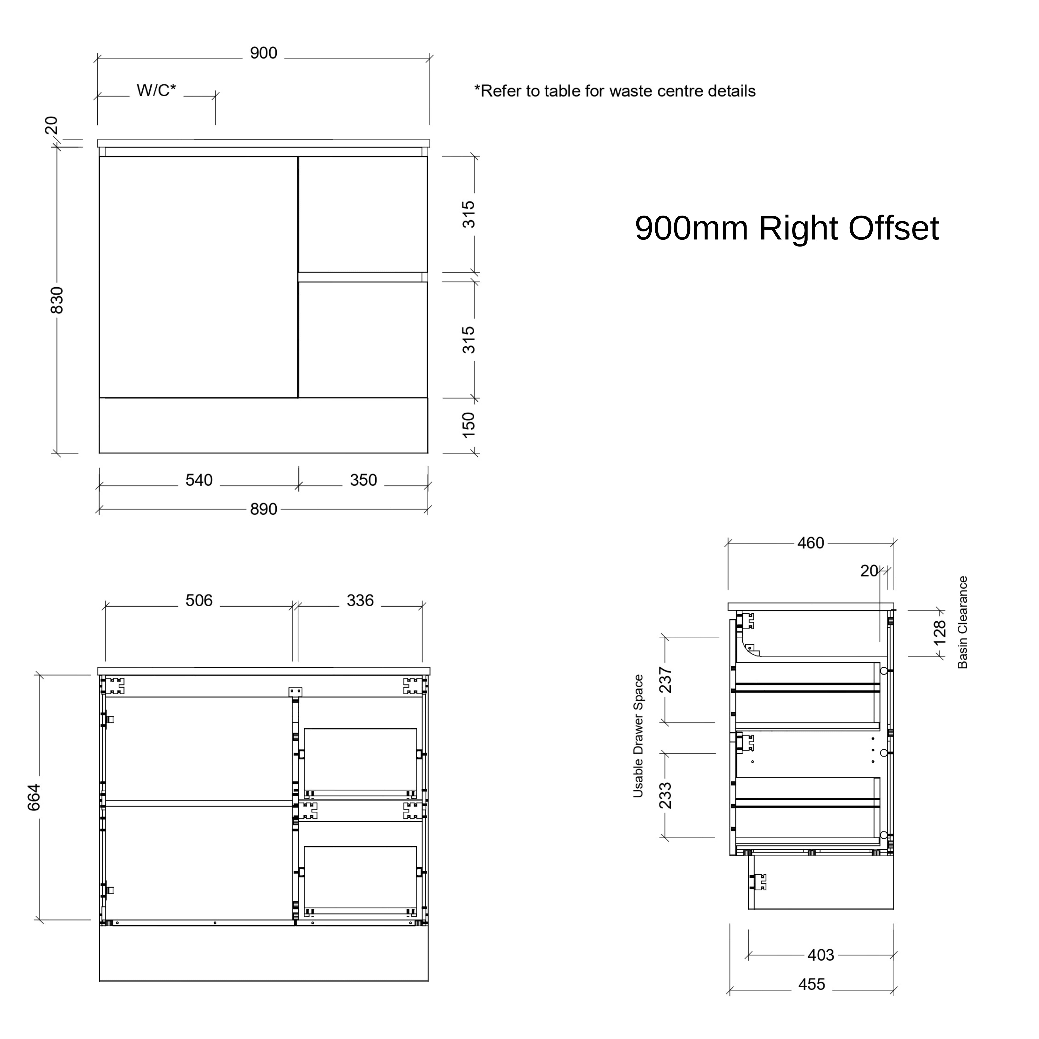 TIMBERLINE NEVADA CUSTOM FLOOR STANDING VANITY (ALL SIZING)