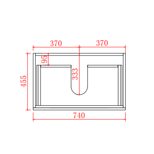 POSEIDON STELLA OAK 750MM SINGLE BOWL WALL HUNG VANITY