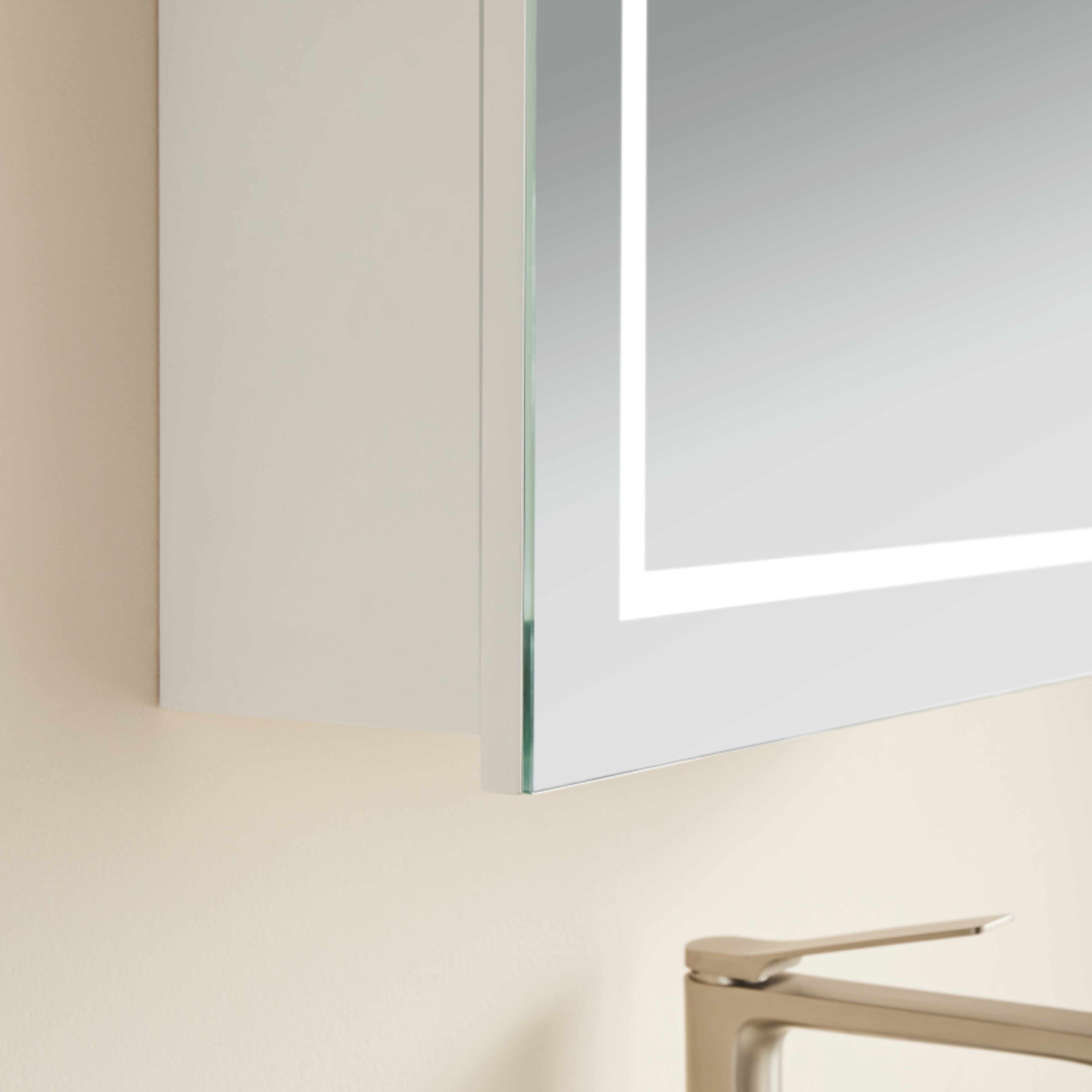 CETO OLIVIA MATTE WHITE LED MIRROR SHAVING CABINET 600X900MM