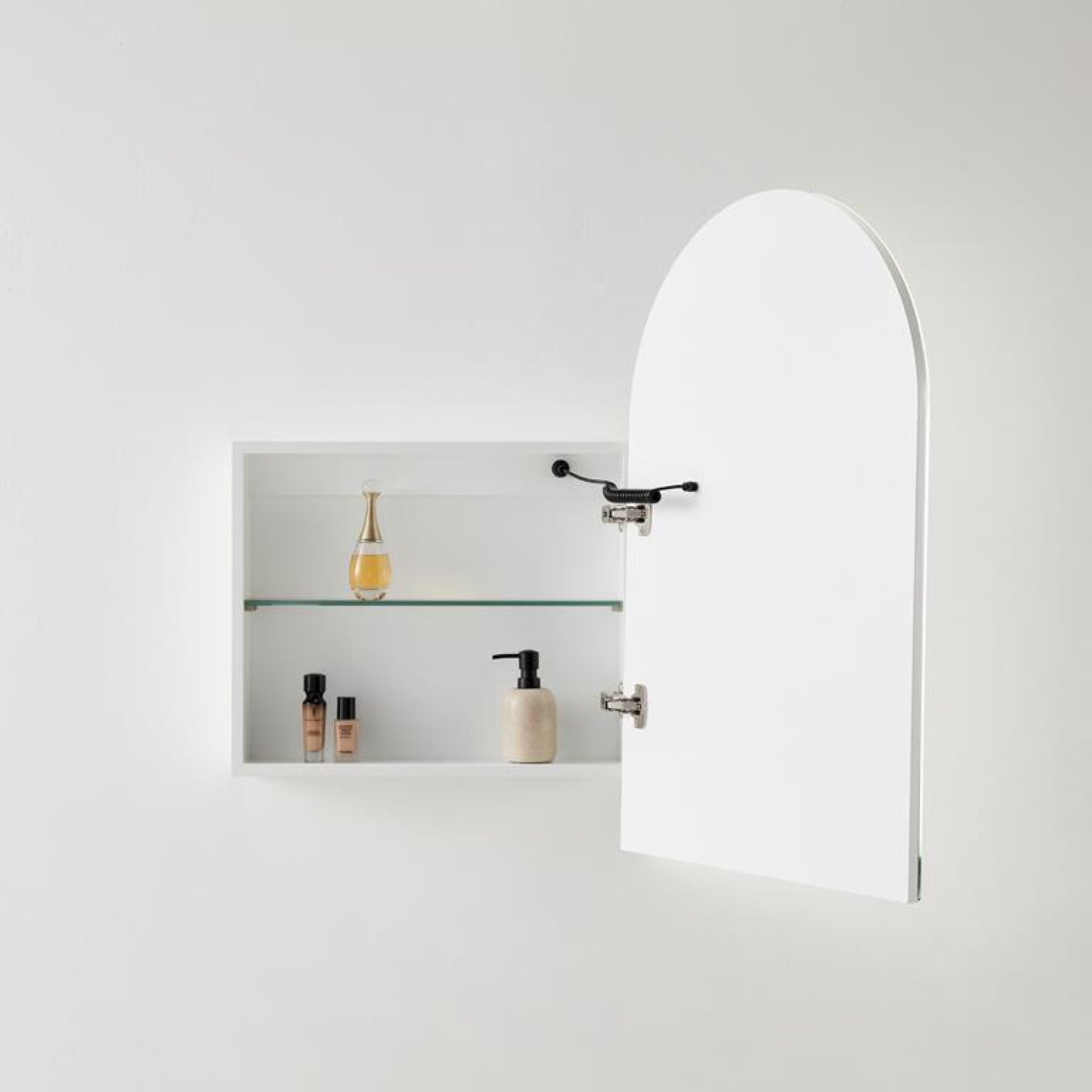 CETO OLIVIA MATTE WHITE LED MIRROR SHAVING CABINET 600X900MM