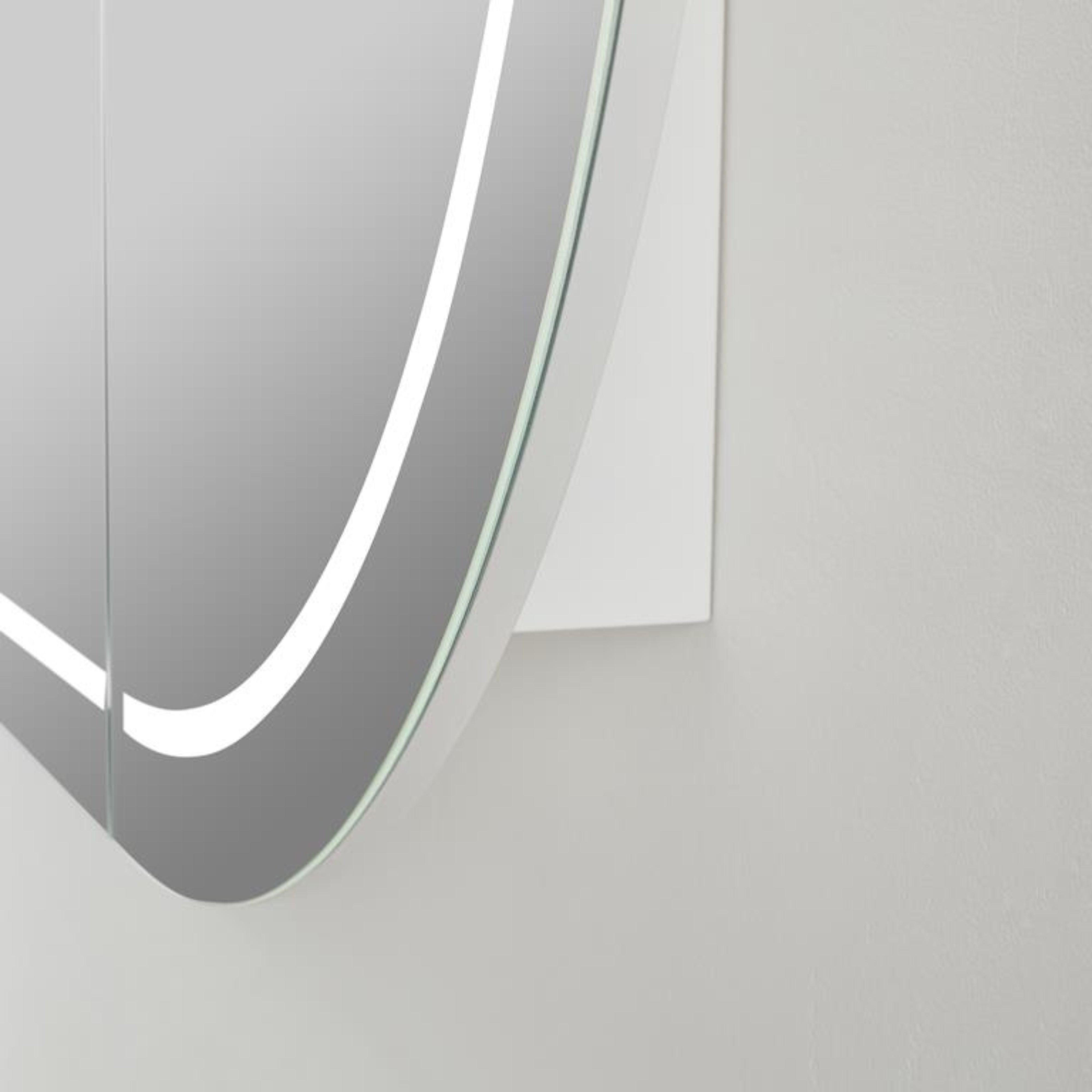 CETO OLIVIA MATTE WHITE LED MIRROR SHAVING CABINET 1200X750MM