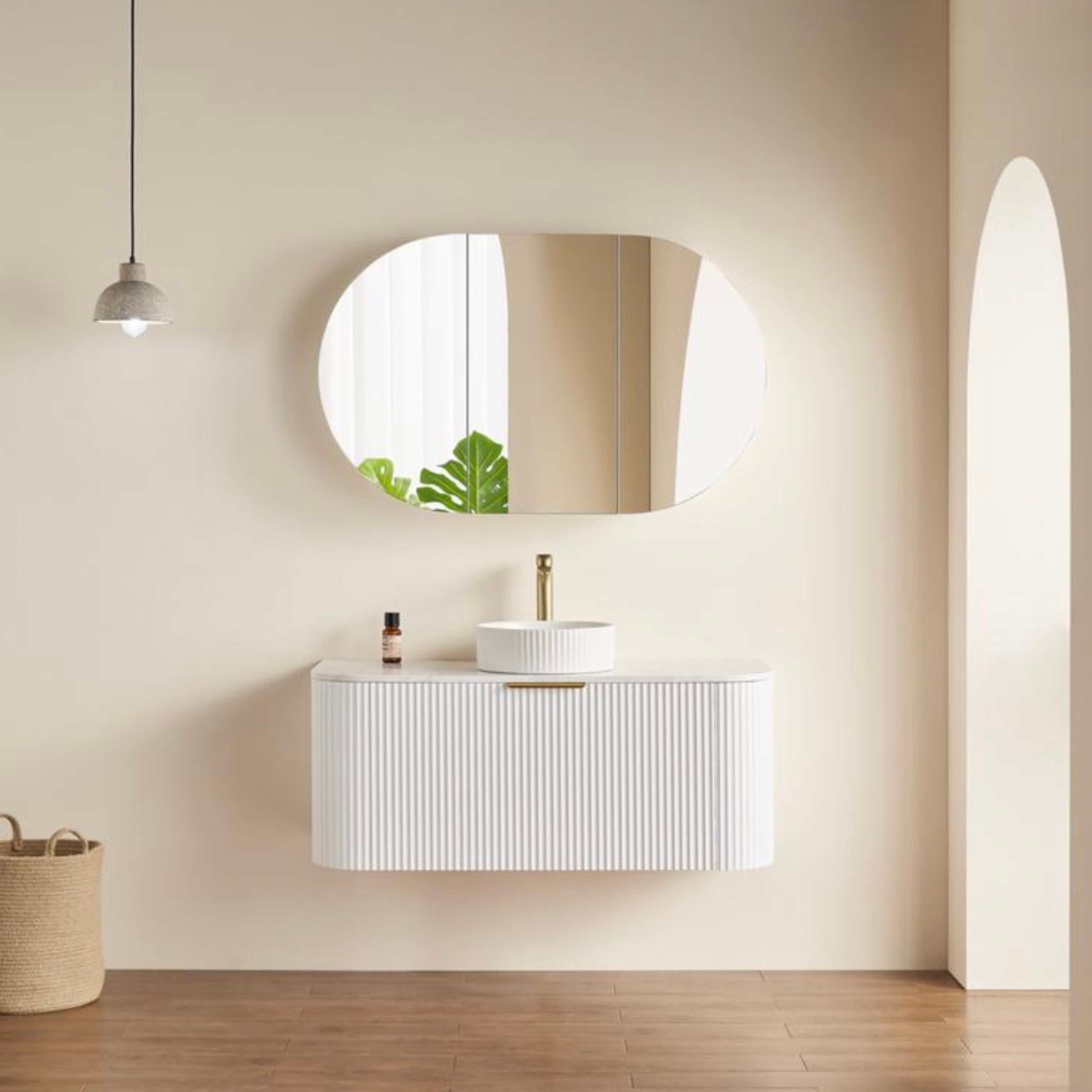 CETO OLIVIA MATTE WHITE MIRROR SHAVING CABINET 750X1200MM