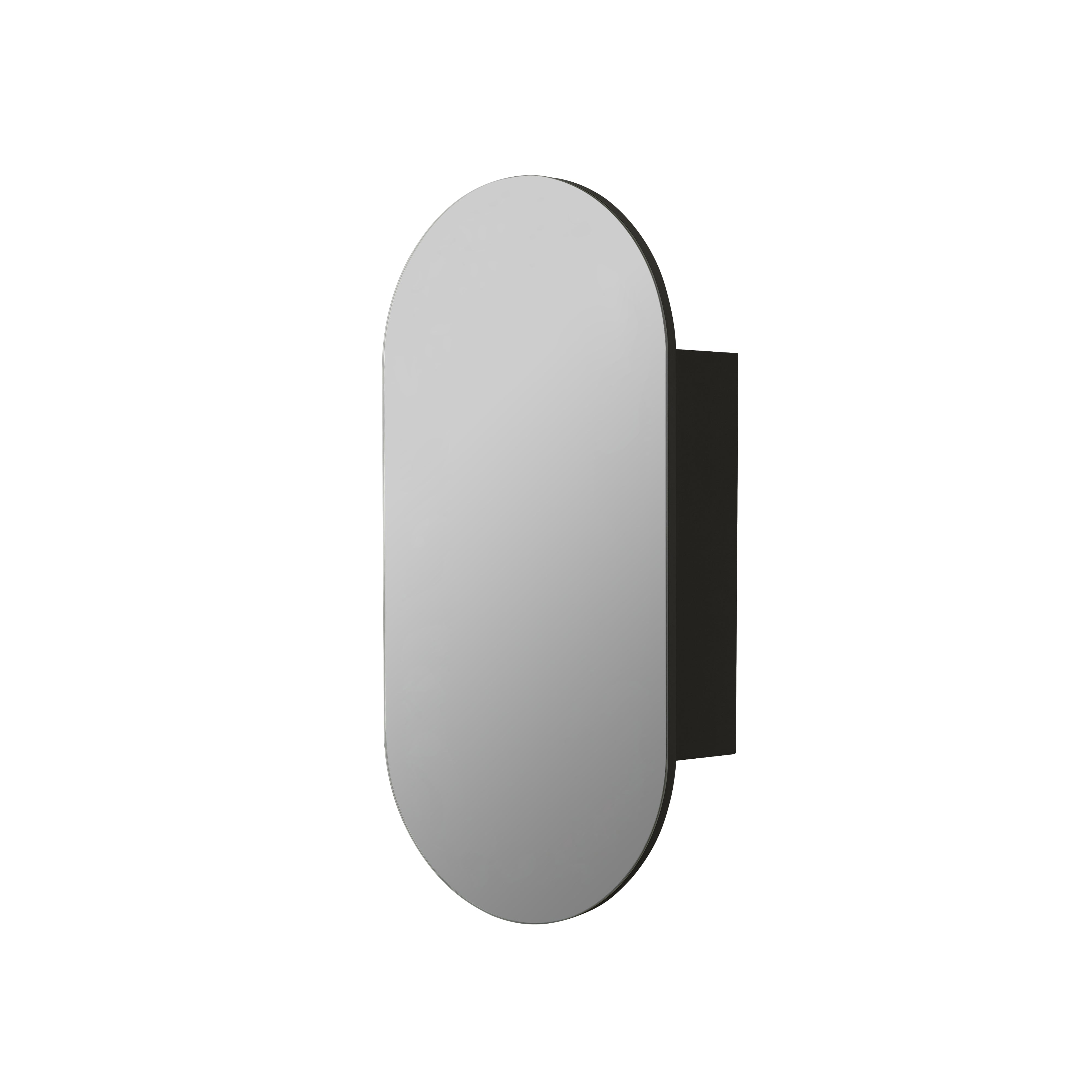 CETO OLIVIA MATTE BLACK MIRROR SHAVING CABINET 450X900MM