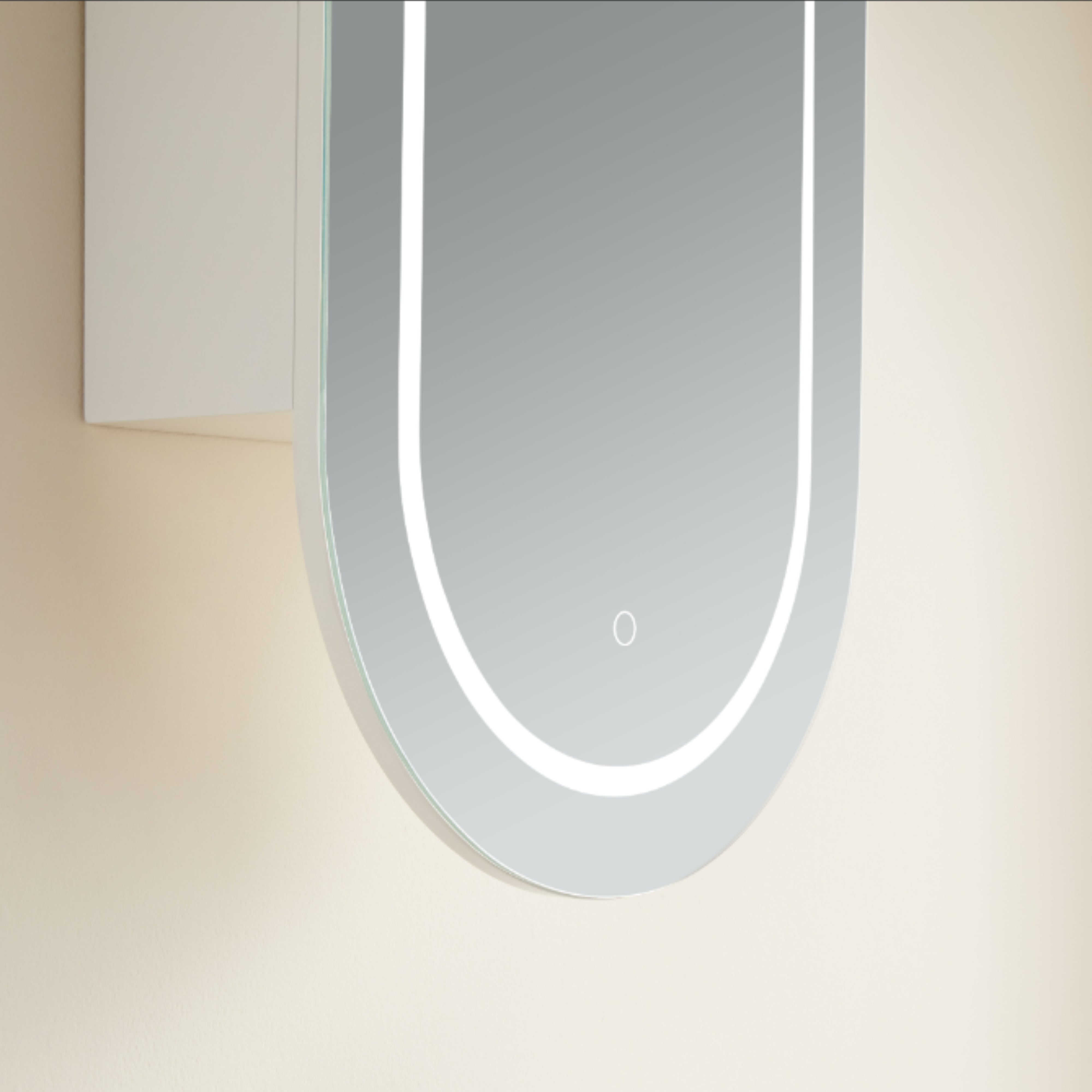 CETO OLIVIA MATTE WHITE LED MIRROR SHAVING CABINET 450X900MM