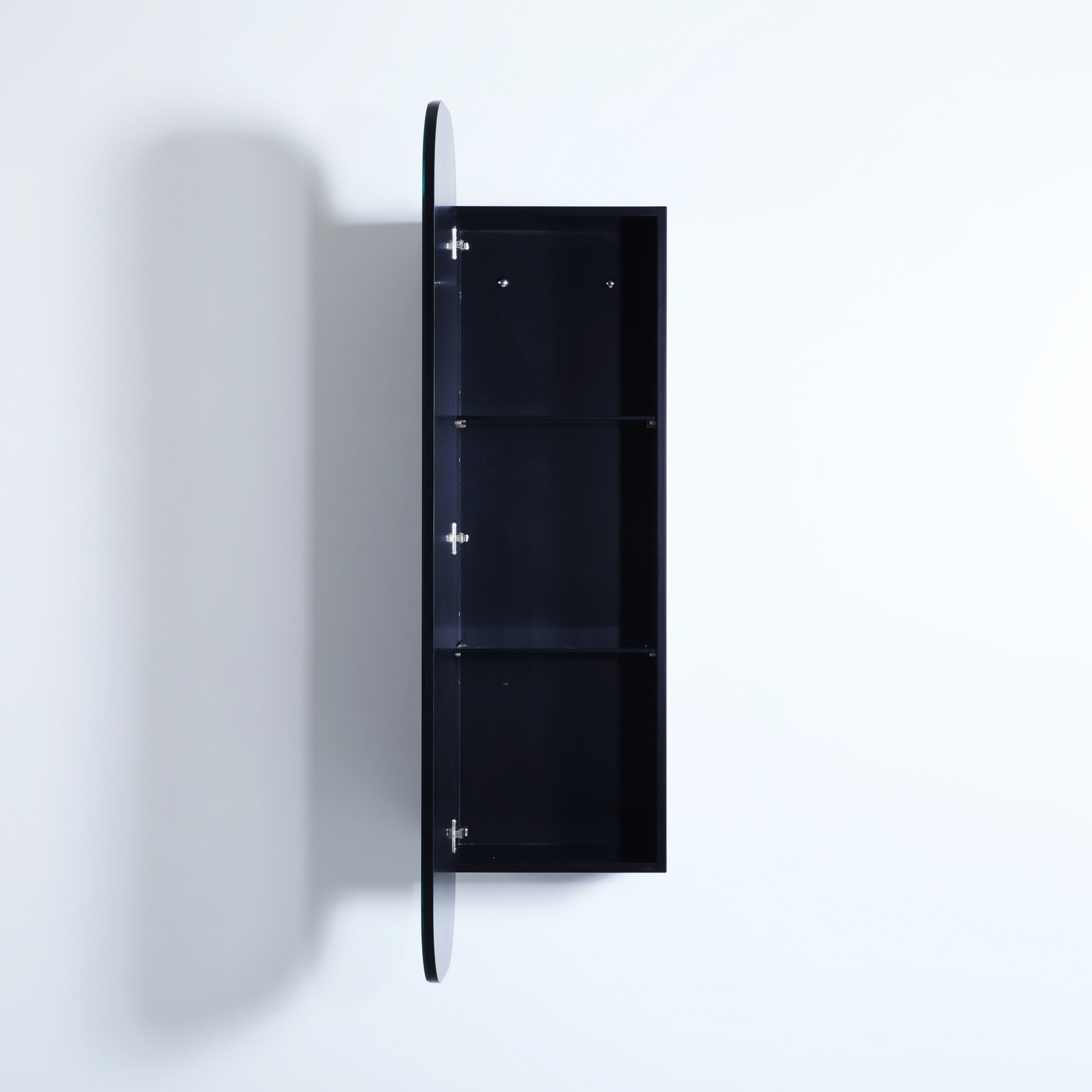 CETO OLIVIA MATTE BLACK TALL BOY MIRROR SHAVING CABINET 1500X400MM