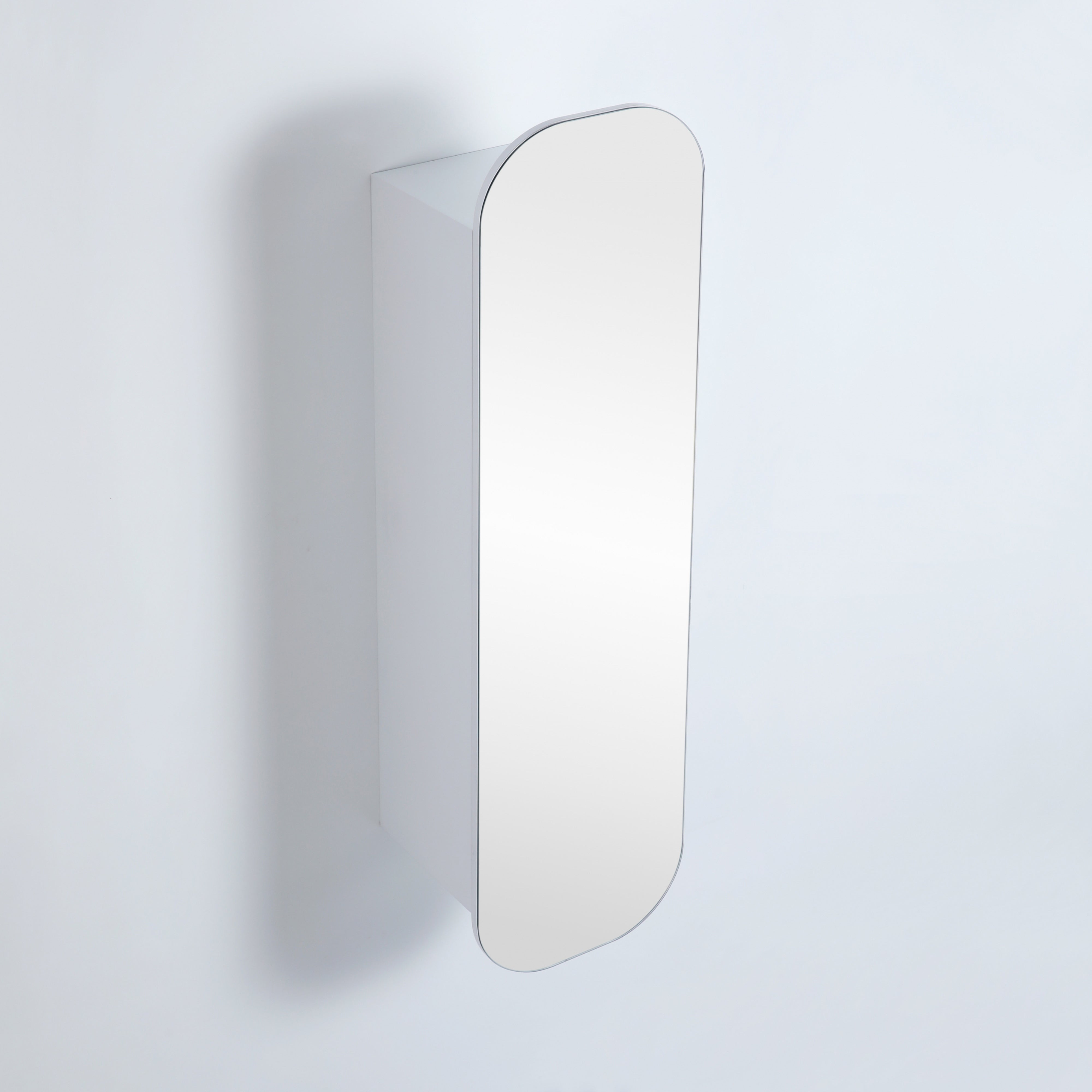 CETO OLIVIA MATTE WHITE TALL BOY MIRROR SHAVING CABINET 1500X400MM