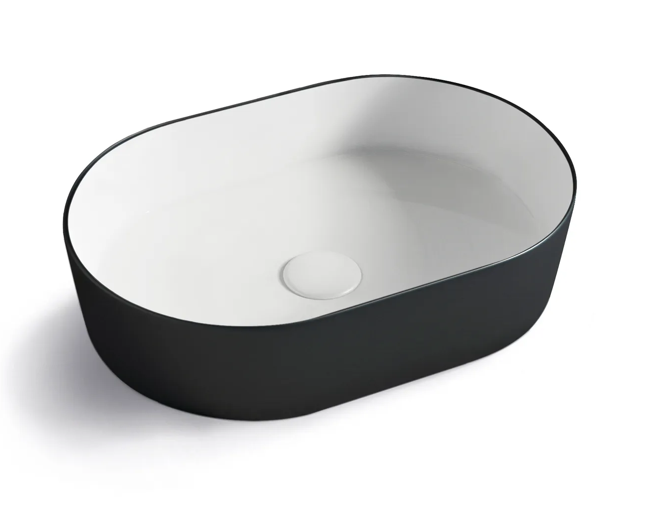 OTTI QUAY OVAL BASIN MATTE BLACK 500MM