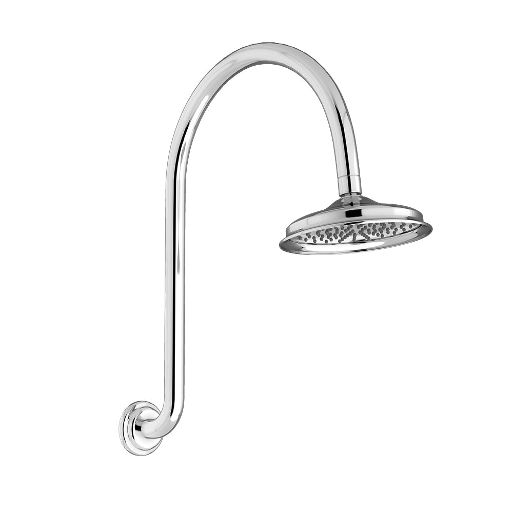 LINKWARE AUGUSTINE LEAD FREE SHOWER HEAD AND ARM 460MM CHROME